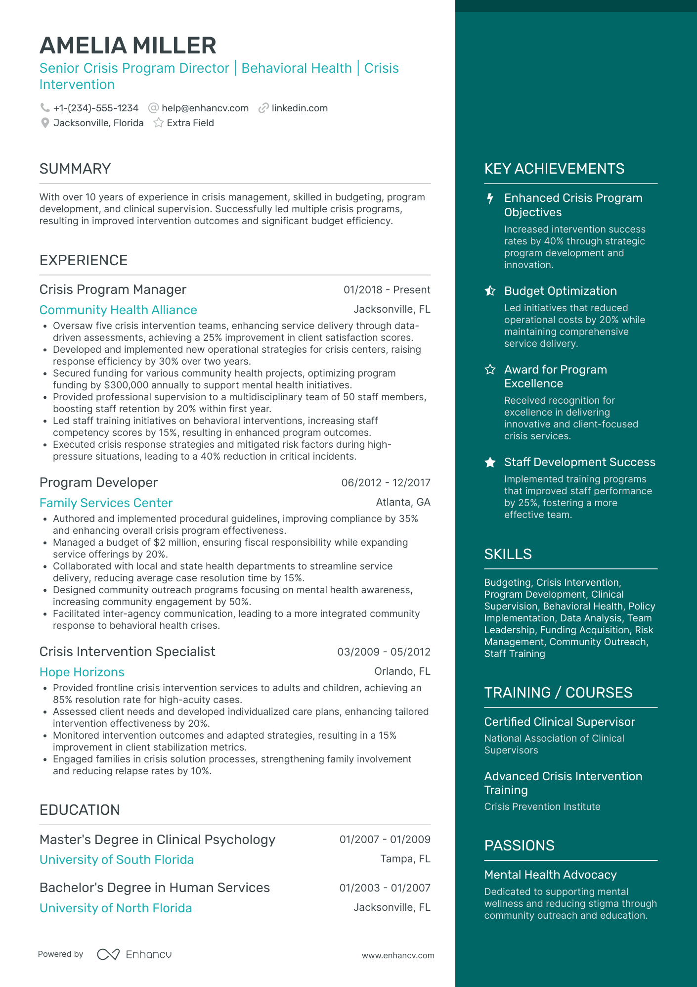 Senior Scholarship Program Director Resume Example