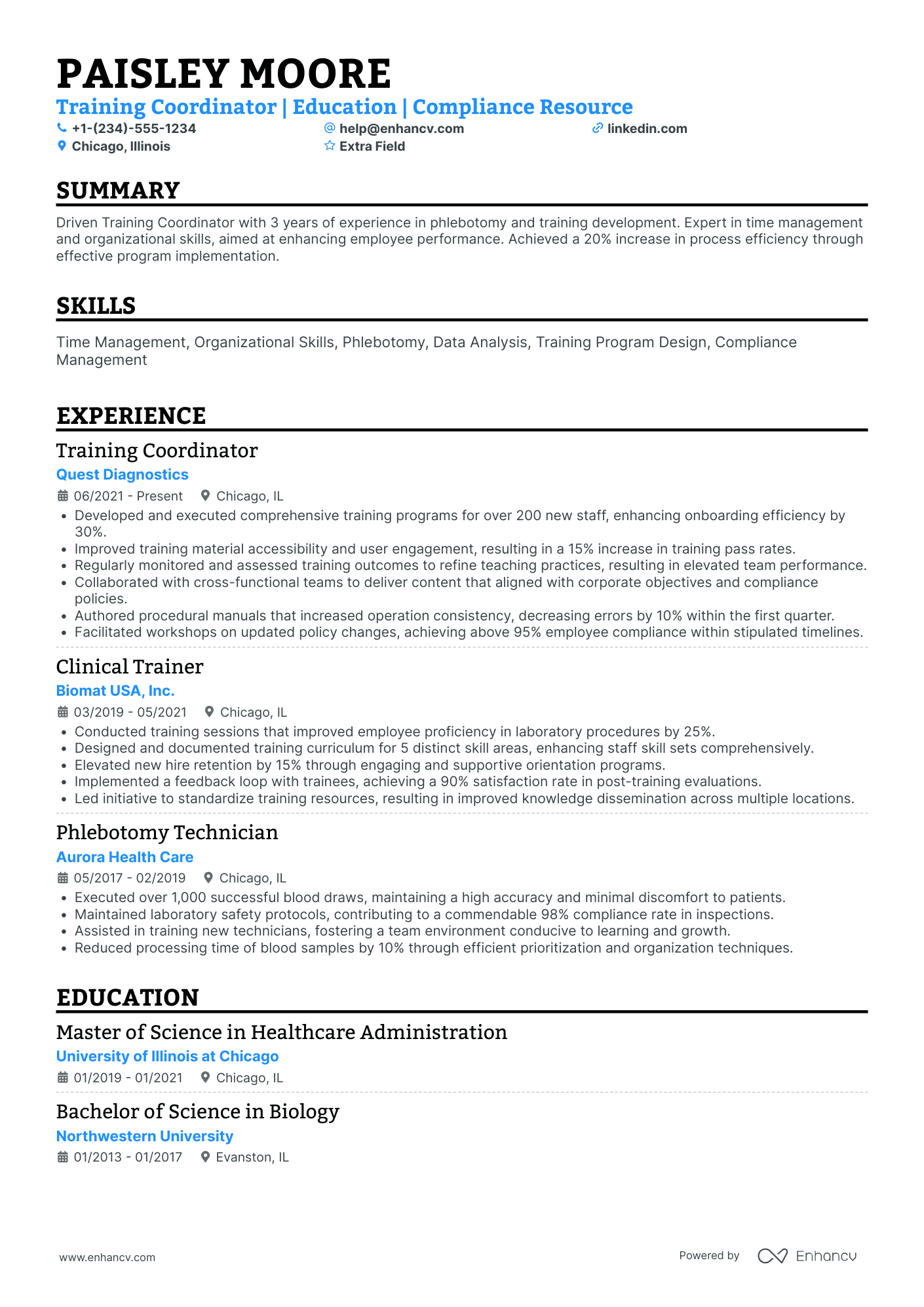 Social Engineering Training Coordinator Resume Example