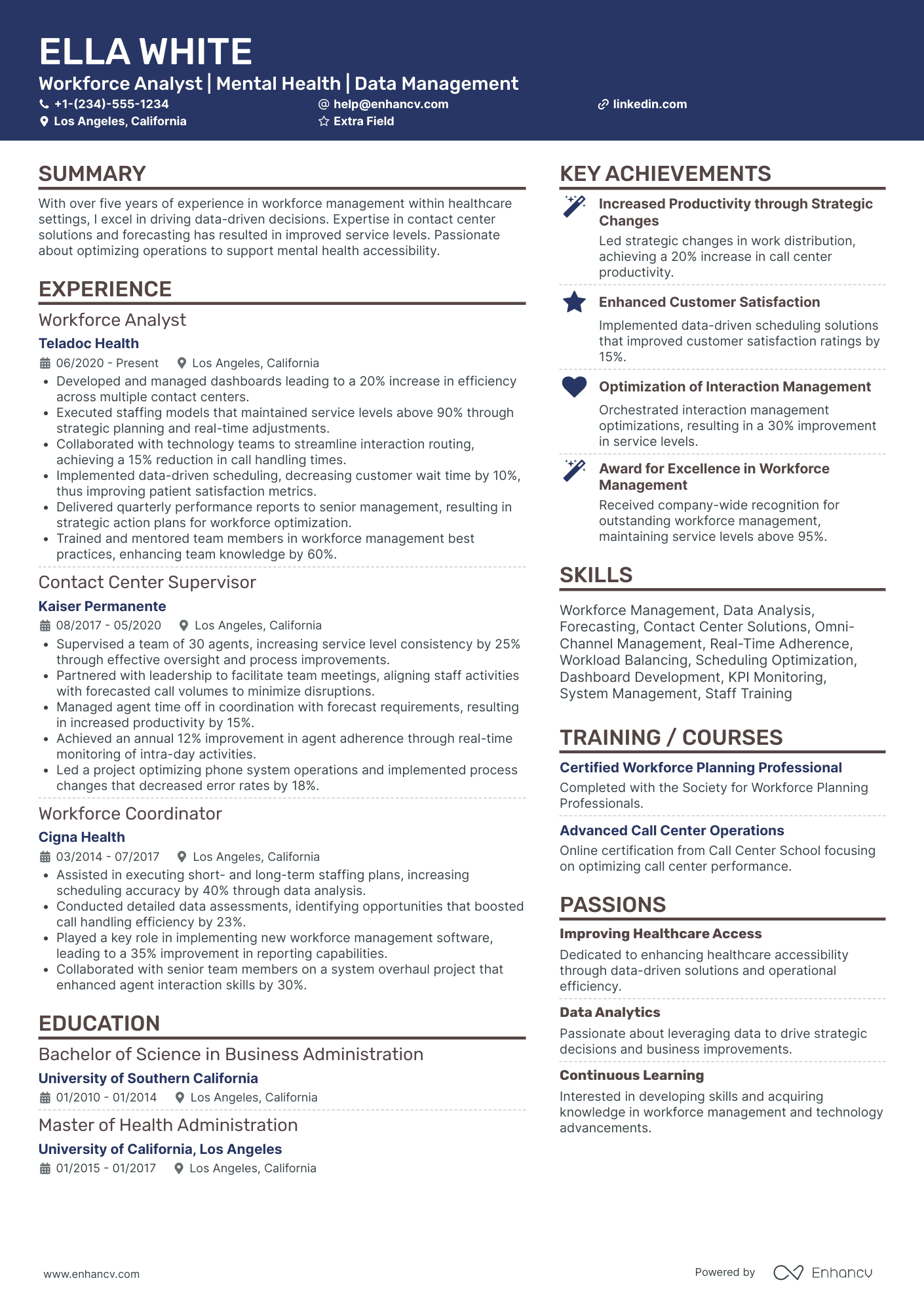 Inbound Call Center Representative Resume Example