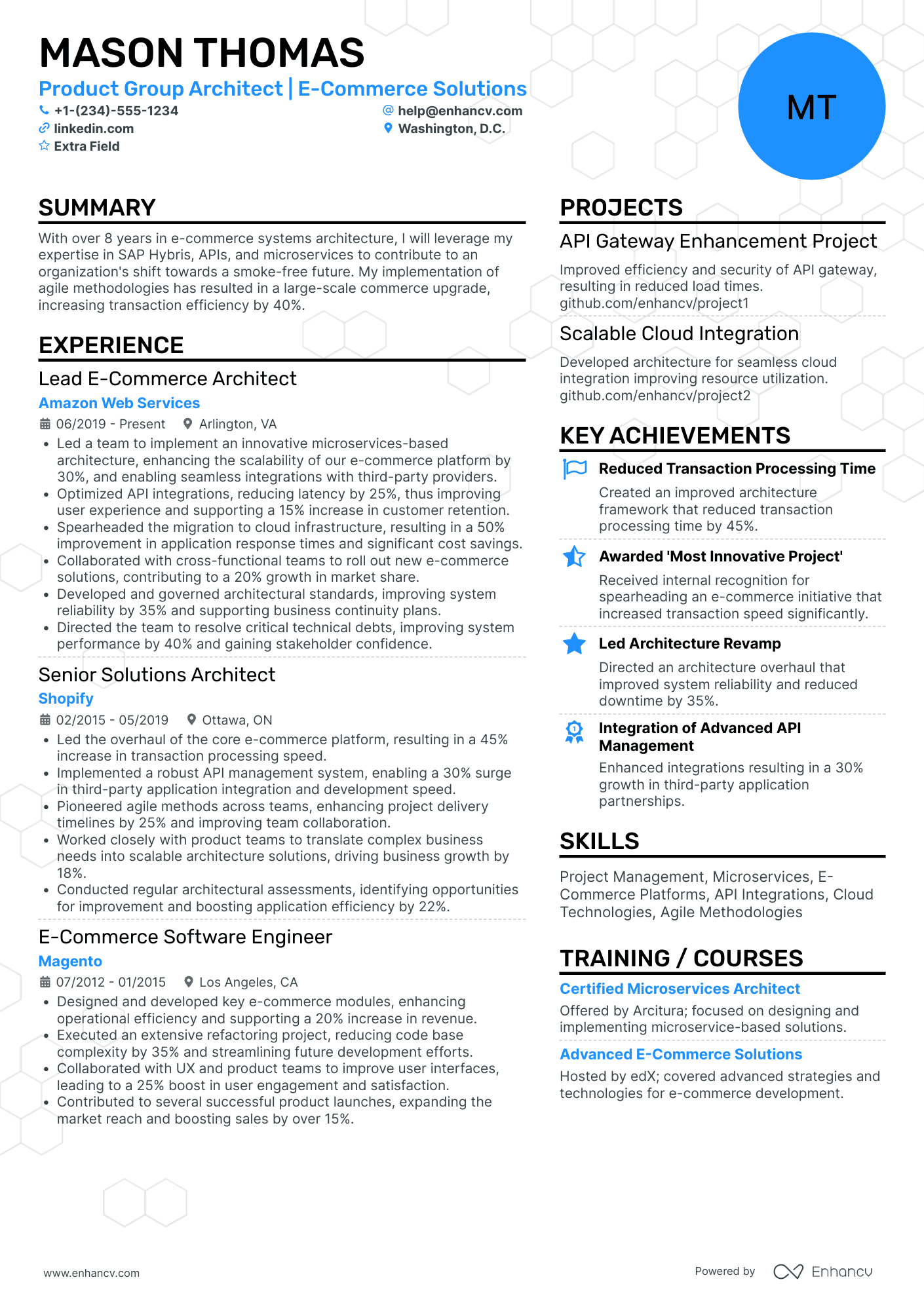 Microservices Architect Resume Example