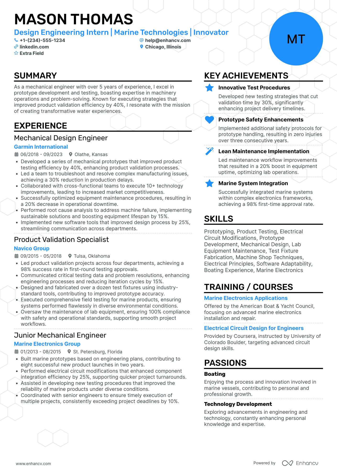 Full time Engineering Student Intern Resume Example