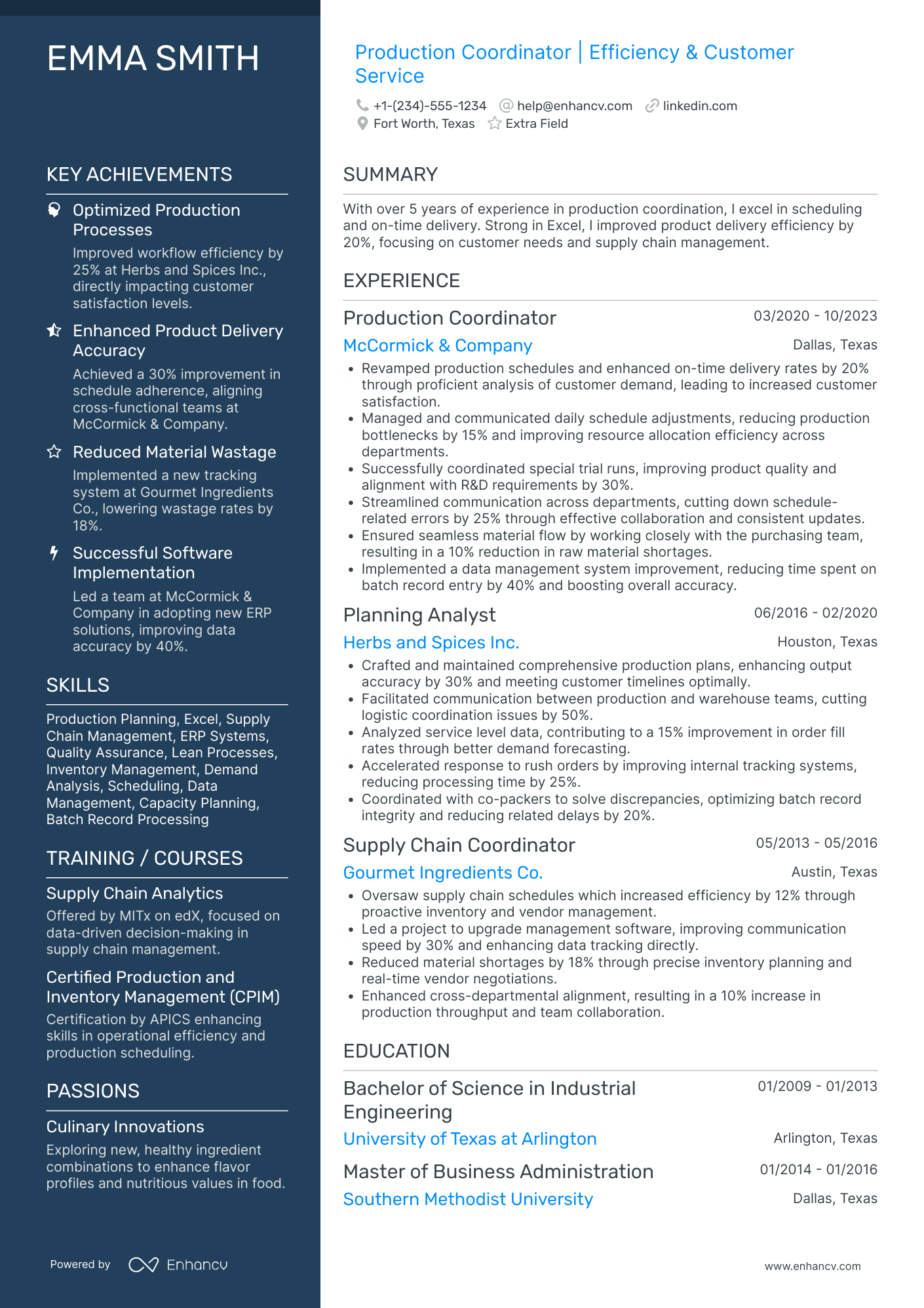 Post Production Coordinator Resume Example