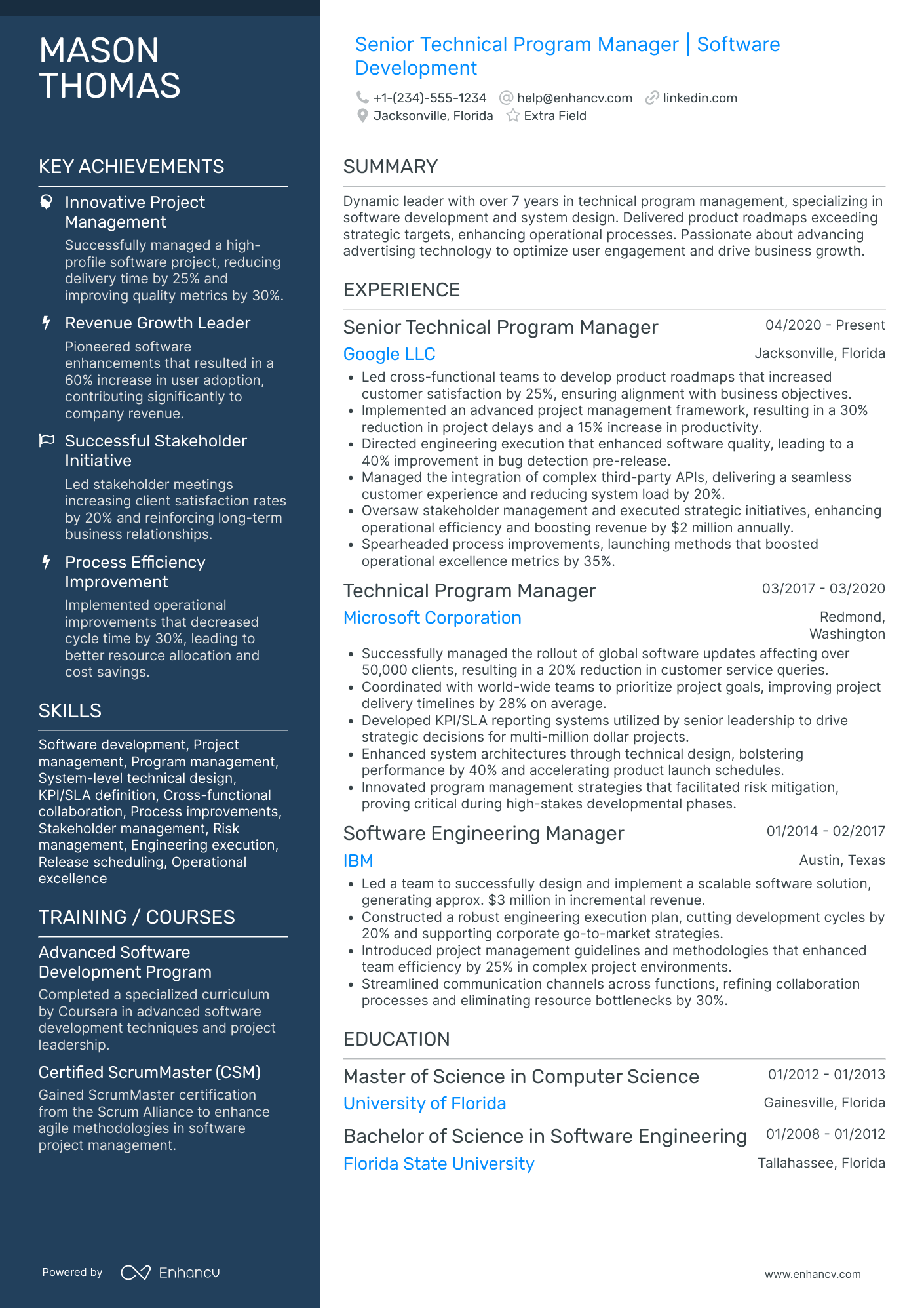 Advertising Project Manager Resume Example