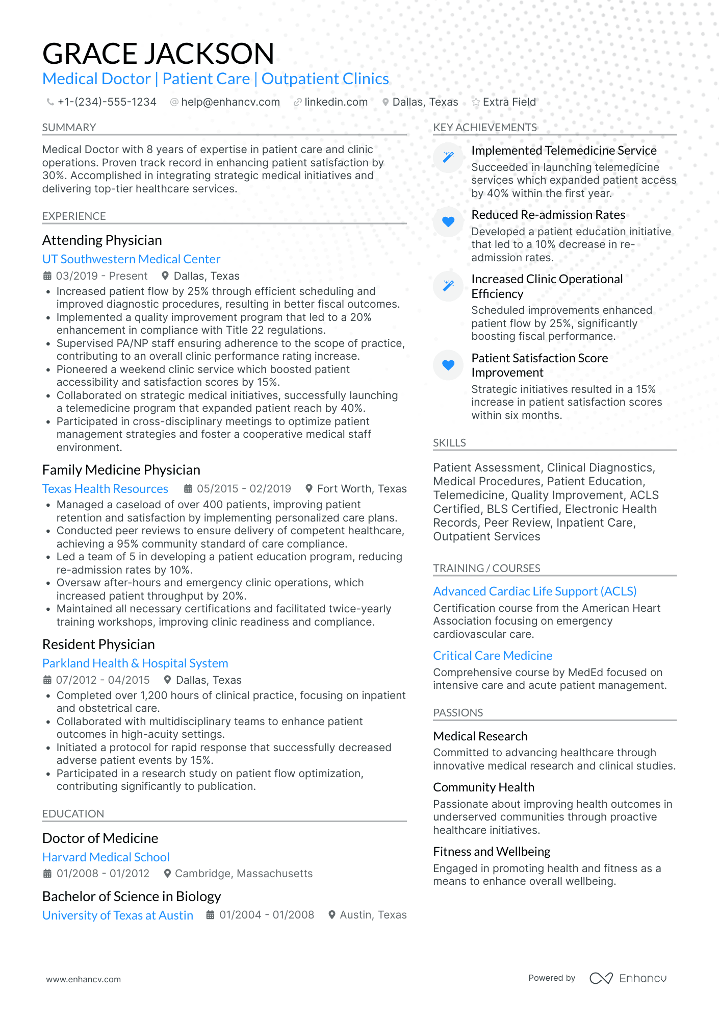 General Practitioner Doctor Resume Example