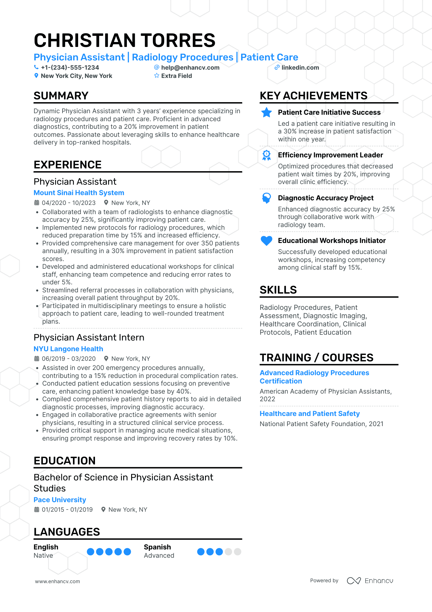 Physician Assistant Supervisor Resume Example