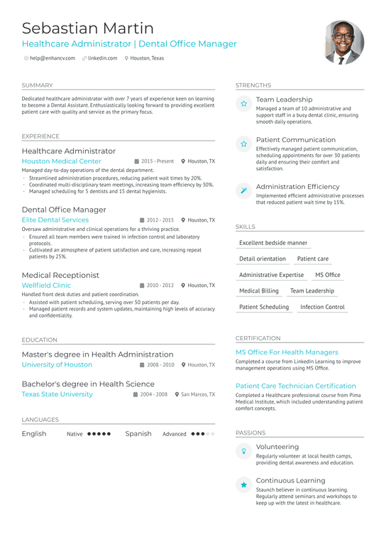 Dental Assistant In Training Resume Example