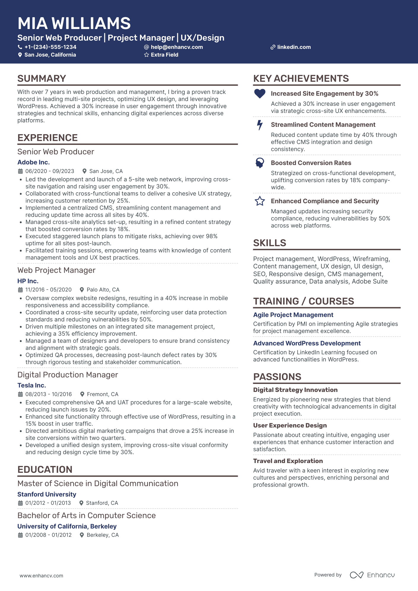 Freelance Construction Project Manager Resume Example