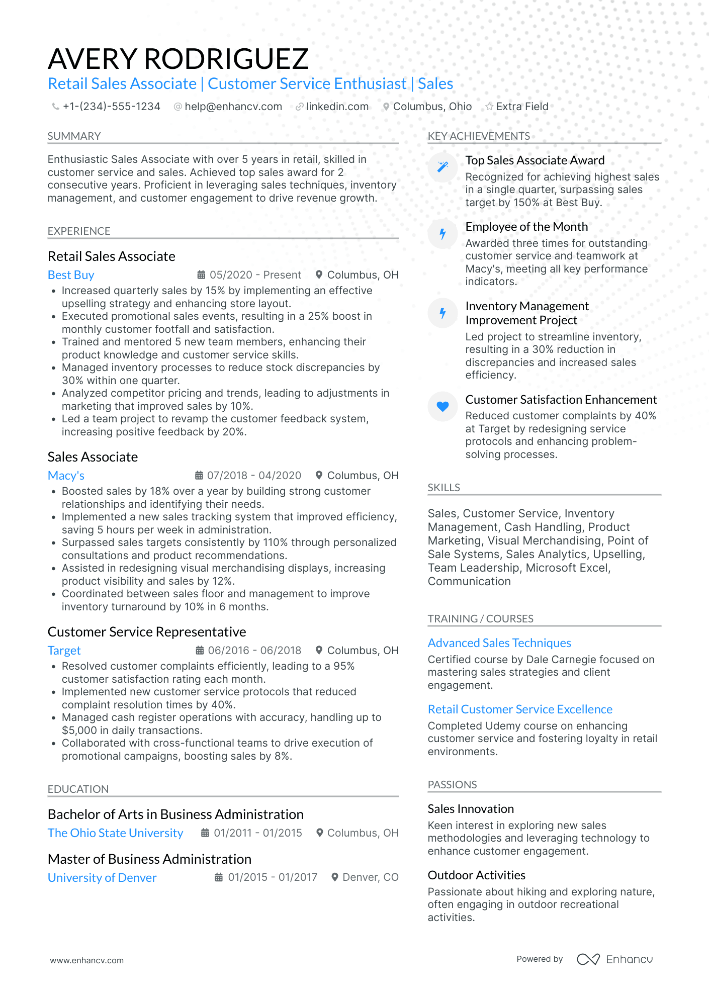 Retail Broker Resume Example