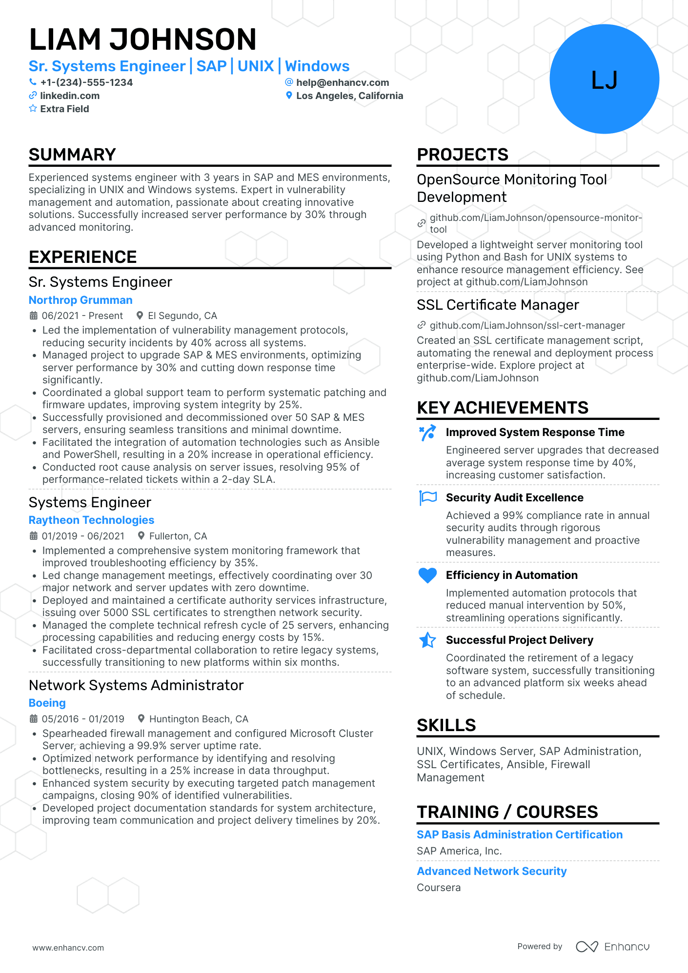 Mid Level Database Engineer Resume Example