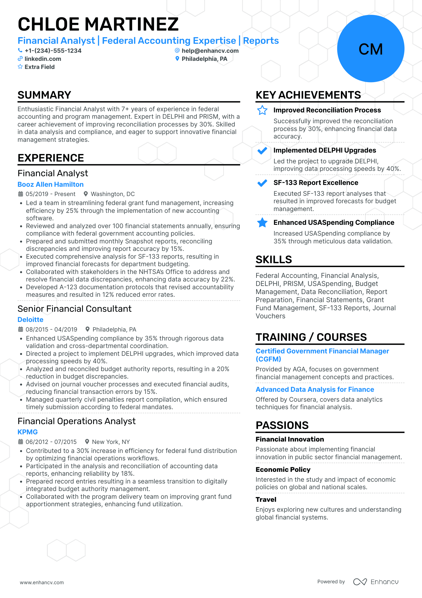 Entry Level Financial Analyst Resume Example