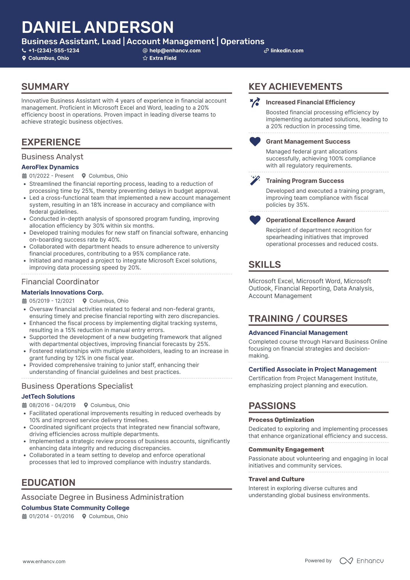 Office Assistant Team Lead Resume Example