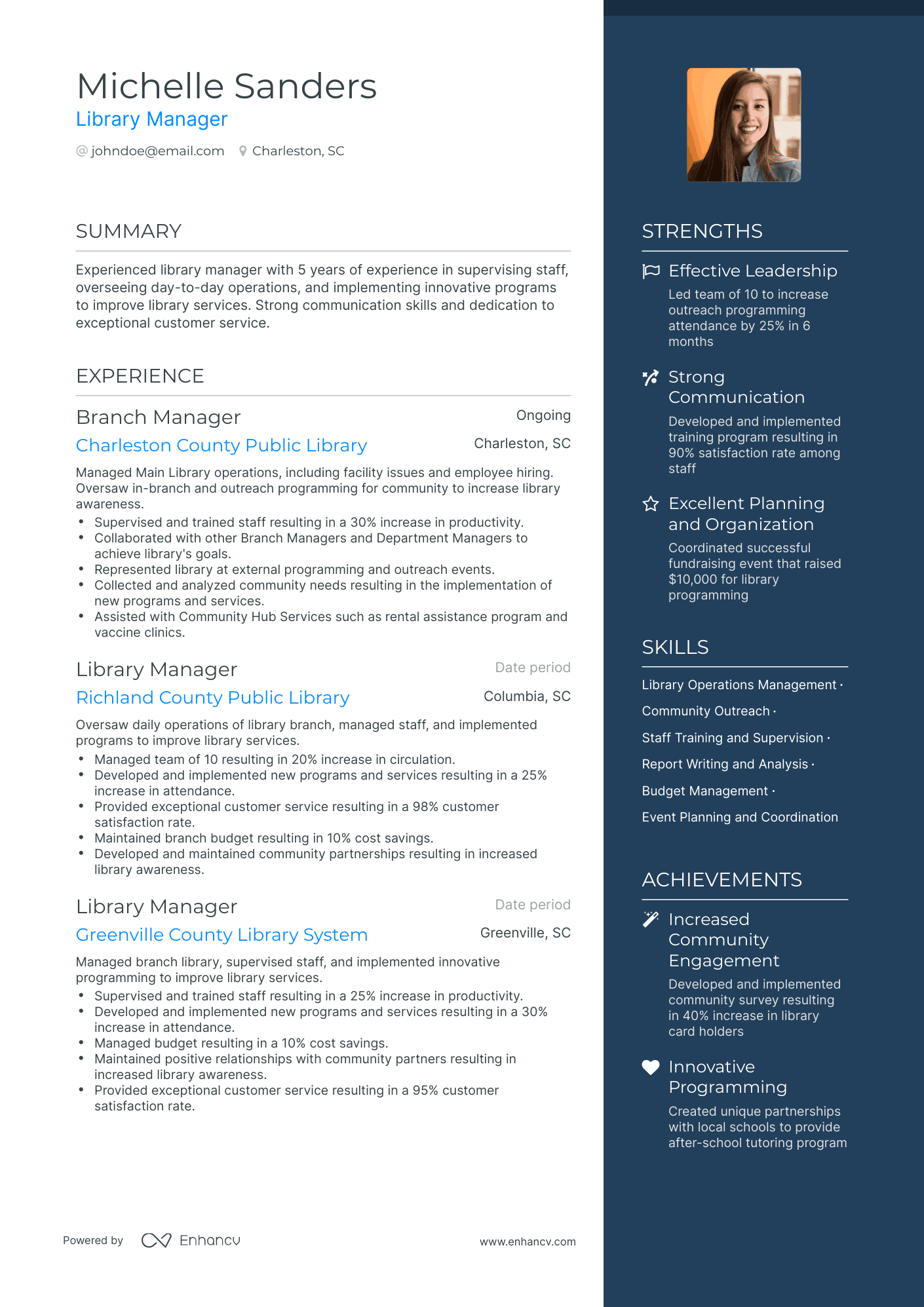 3 Librarian Resume Examples & Guide for 2024