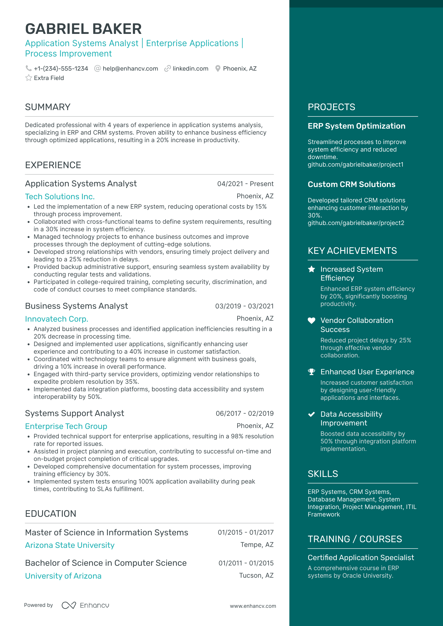 Application Security Analyst Resume Example