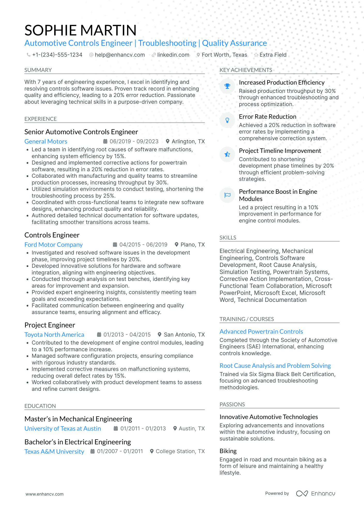 Software Project Engineer Resume Example