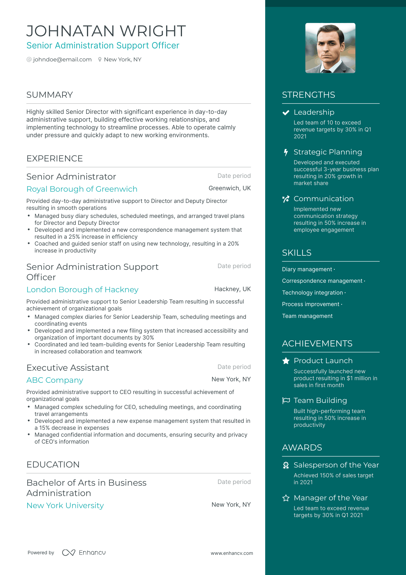 Senior Director Resume Example