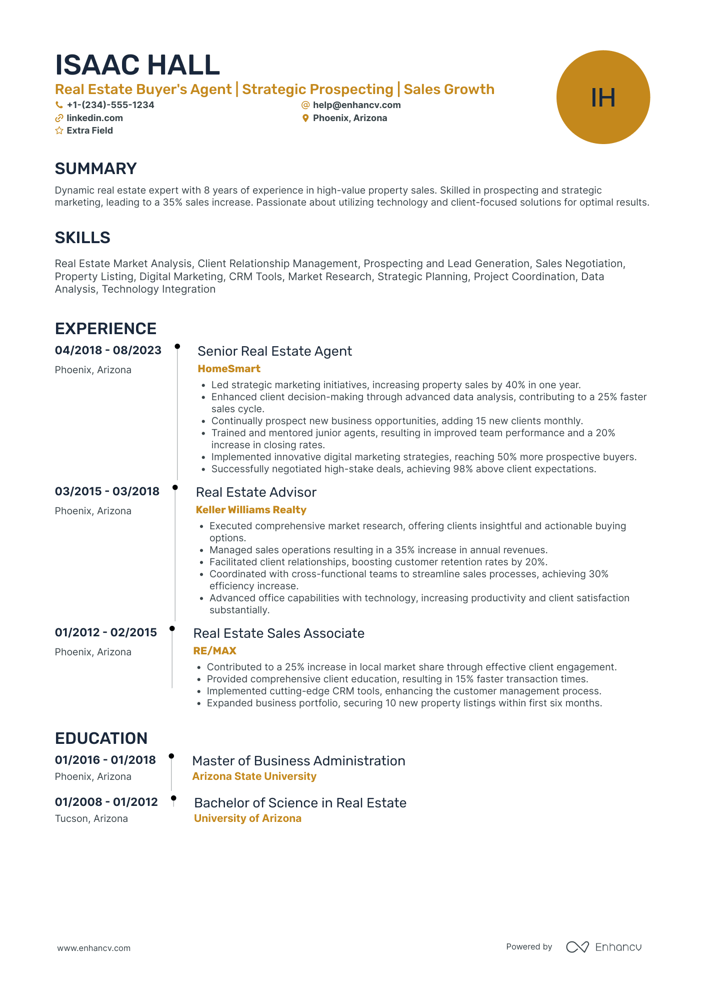 Real Estate Buyer's Agent Resume Example