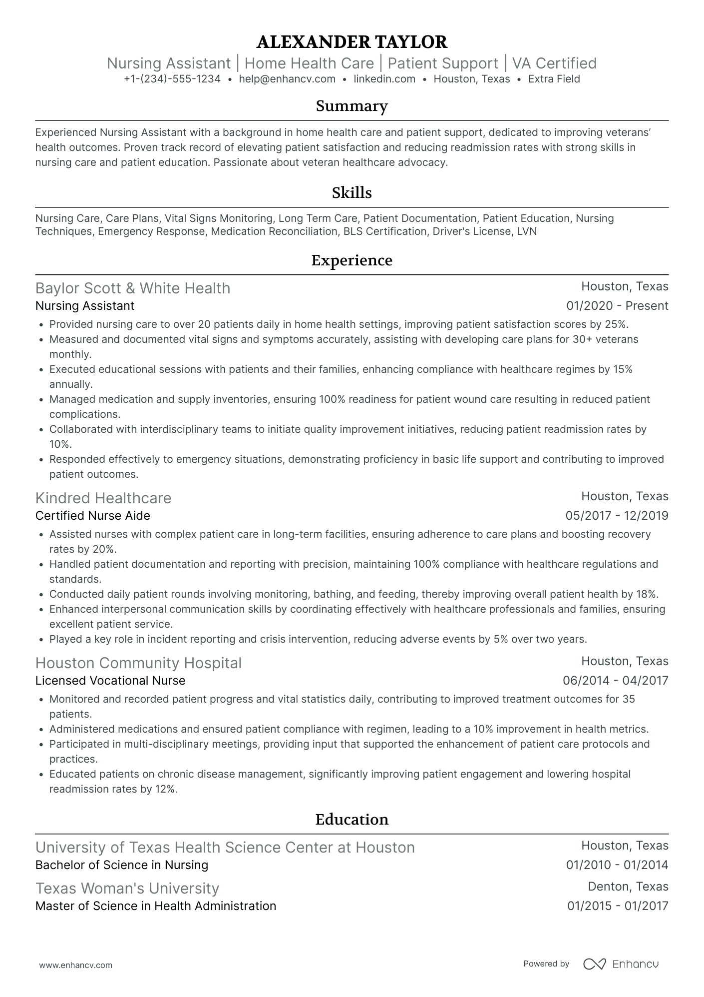 Critical Care Nursing Student Resume Example