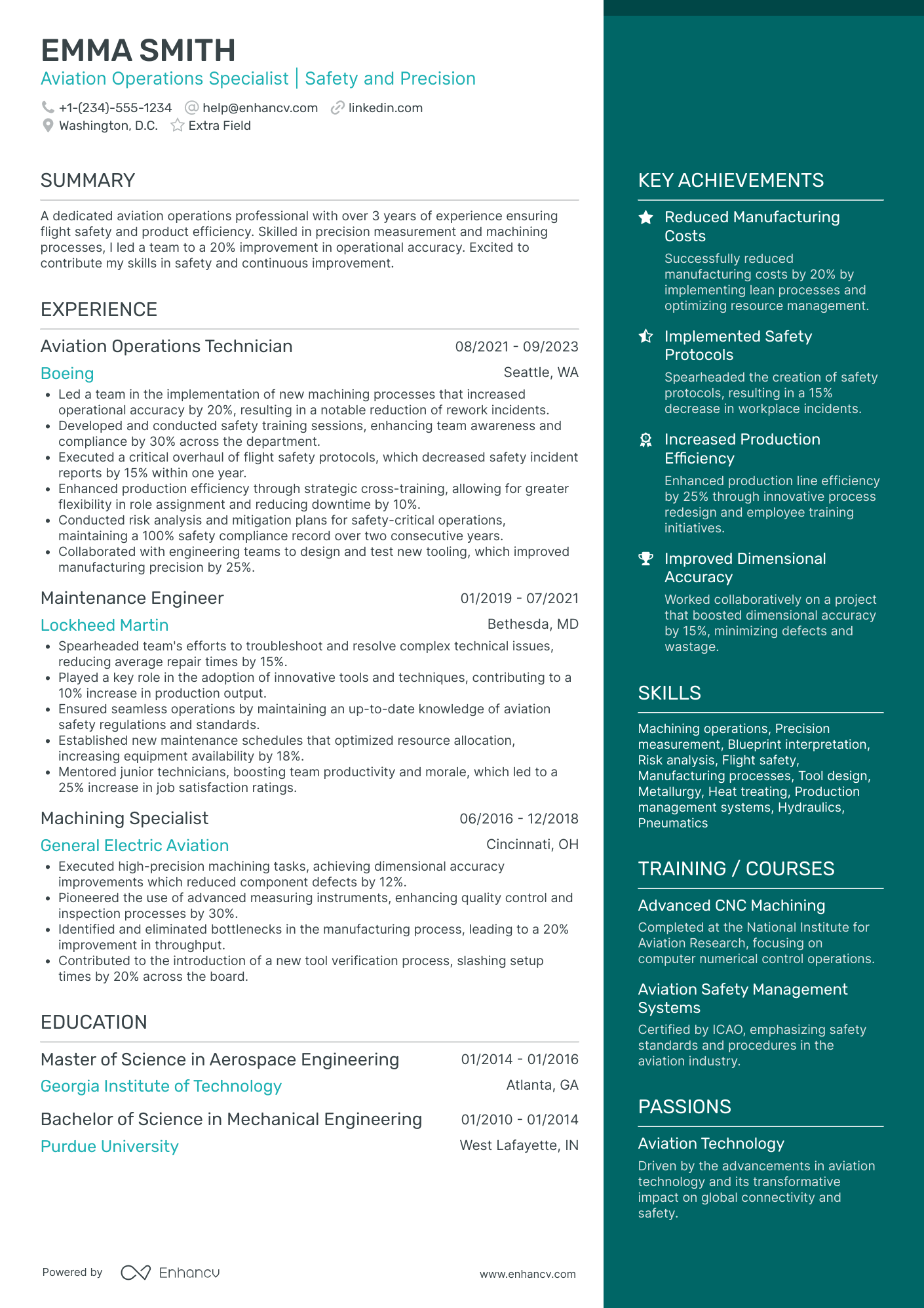 Machinist Trainee Resume Example