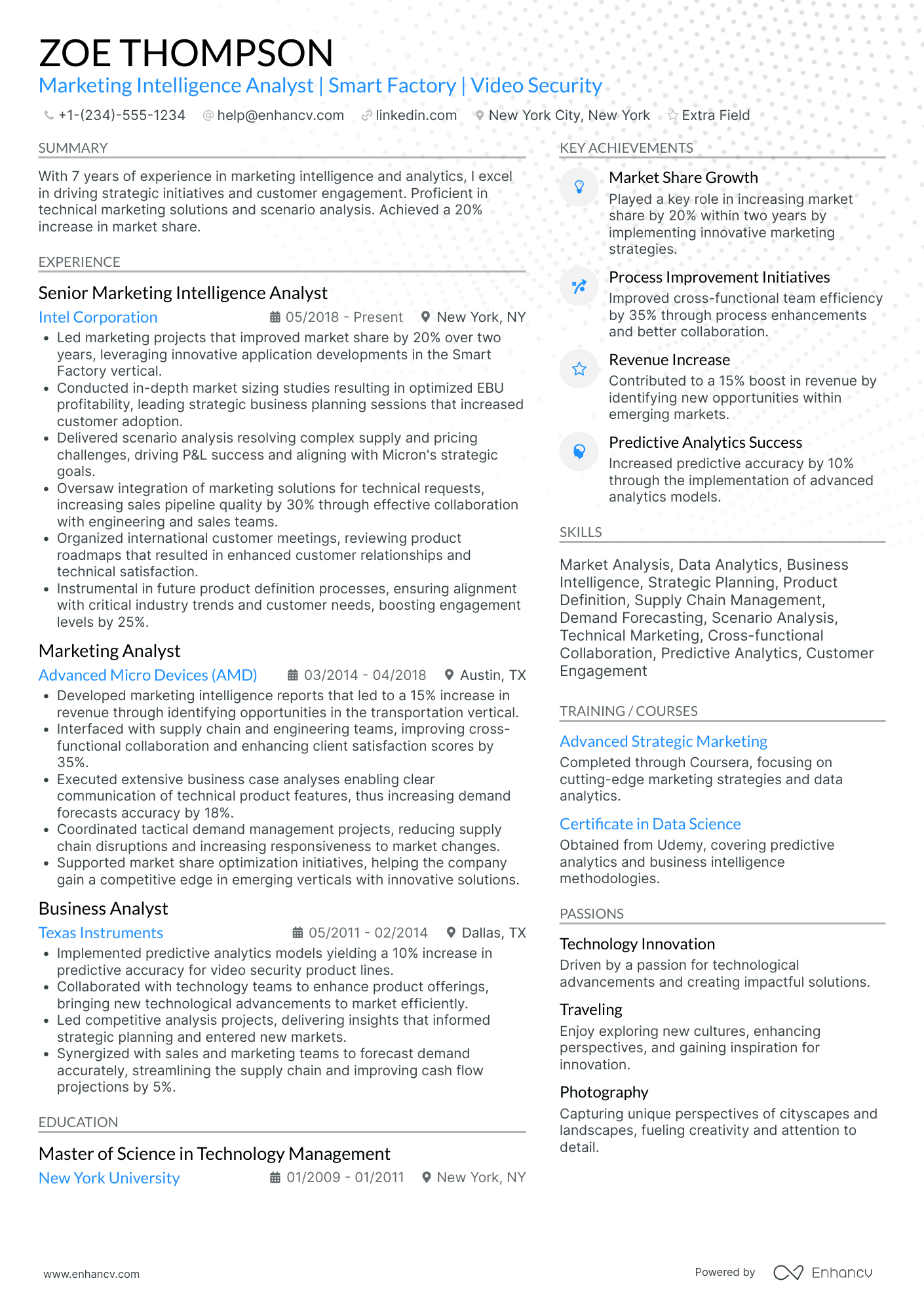 Product Marketing Coordinator Resume Example