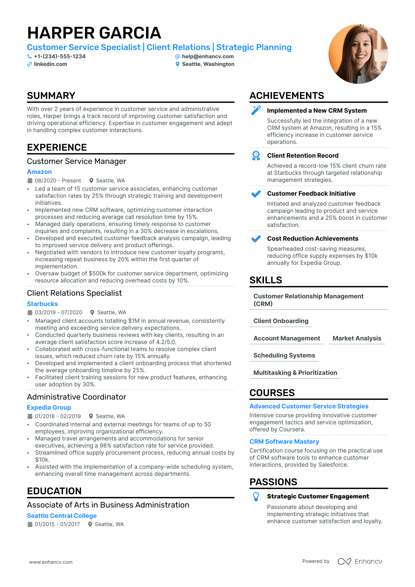 Customer Service Retail Resume Example