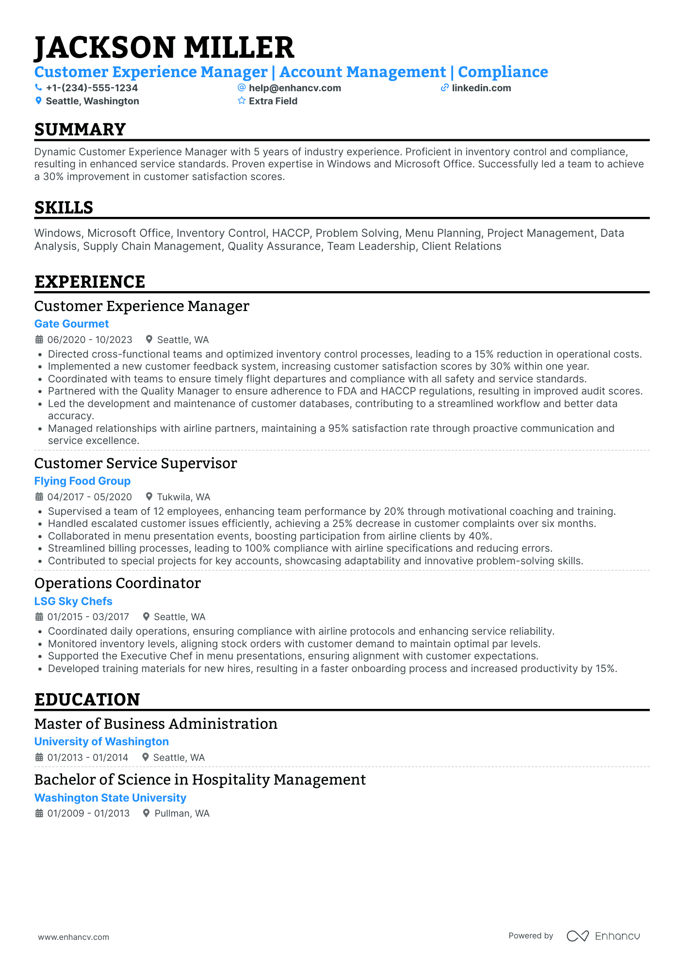 Long Haul Flight Attendant Resume Example