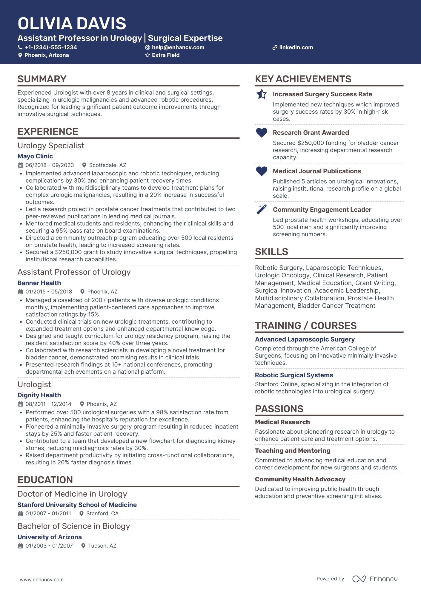 Professor of Medicine Resume Example