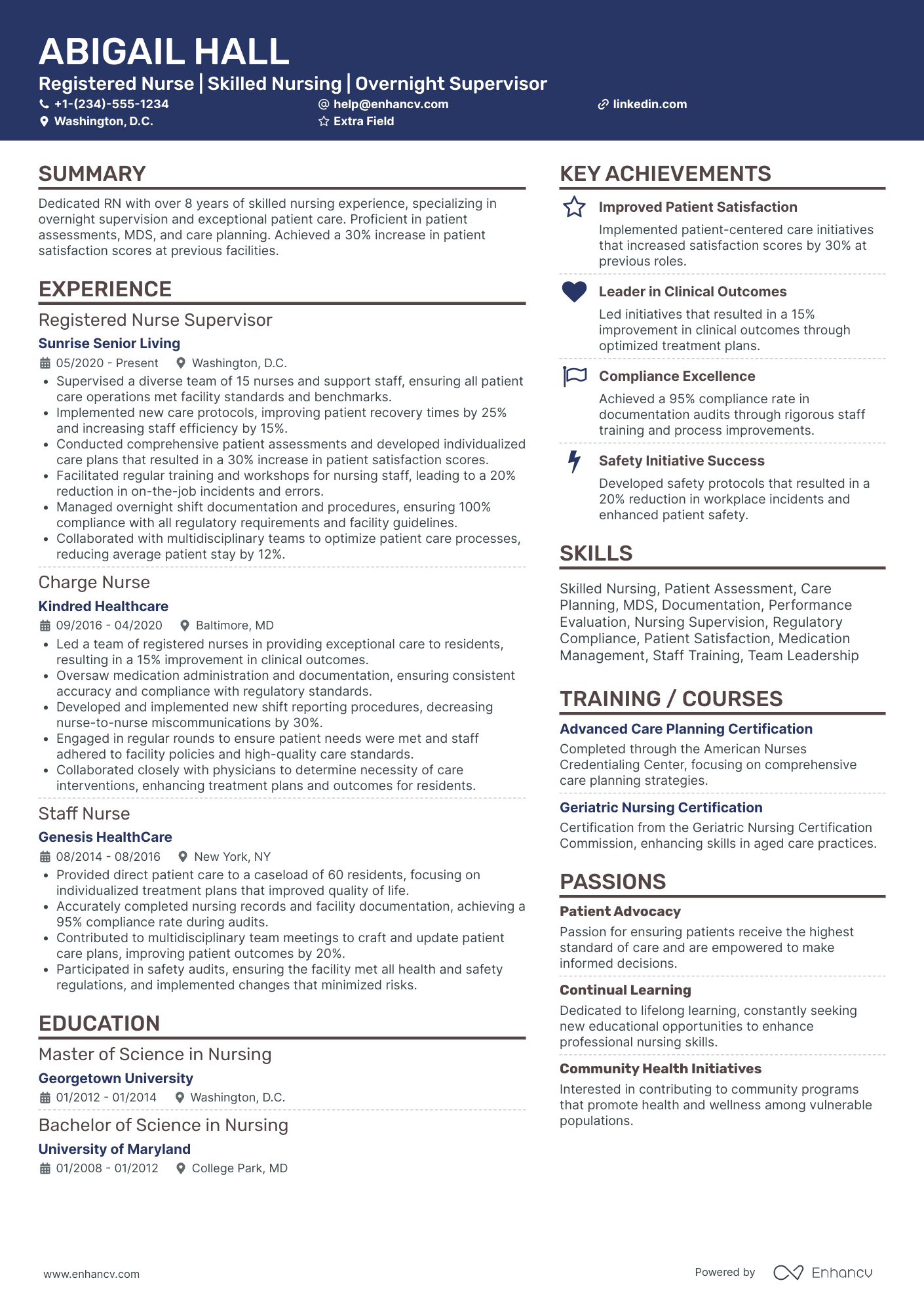 Travel Nurse Manager Resume Example