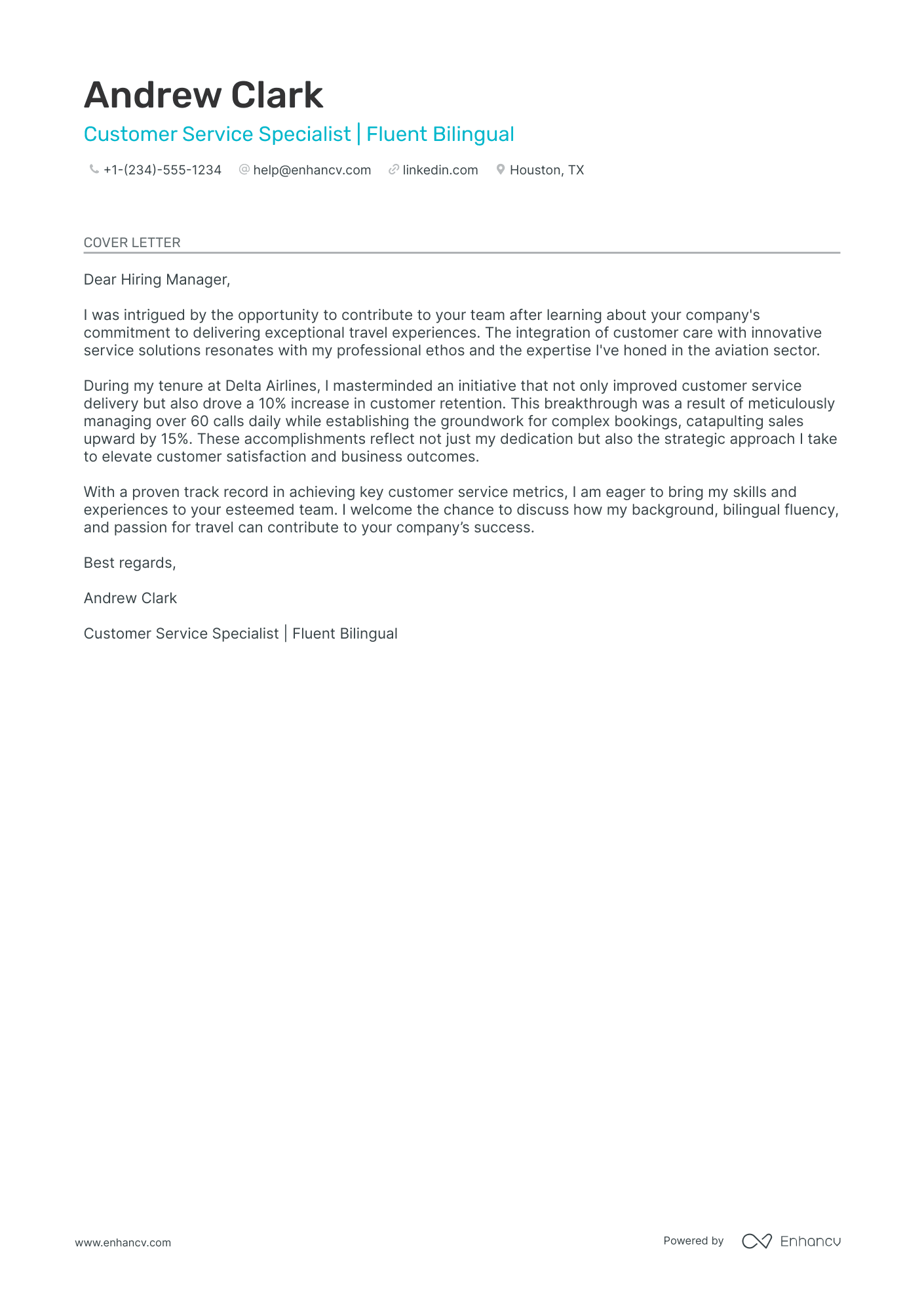 25 Professional Customer Service Cover Letter Examples And Template For 25 Professional Customer Service Cover Letter Examples And Template For
