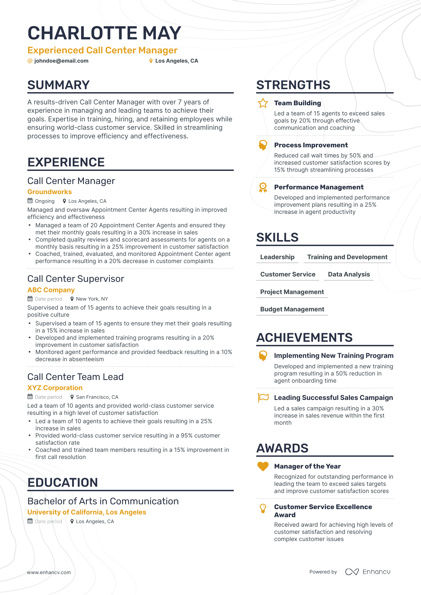 4 Call Center Representative Resume Examples & Guide for 2024