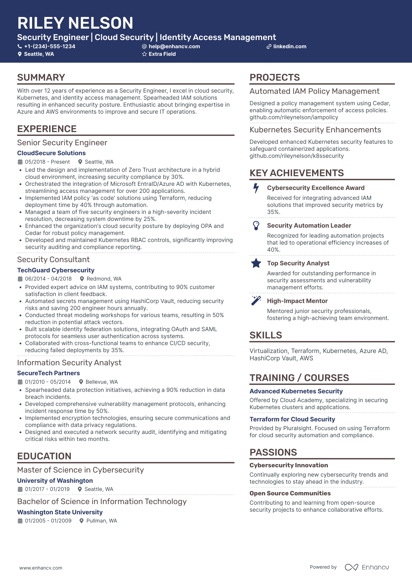 Big Data Security Engineer Resume Example