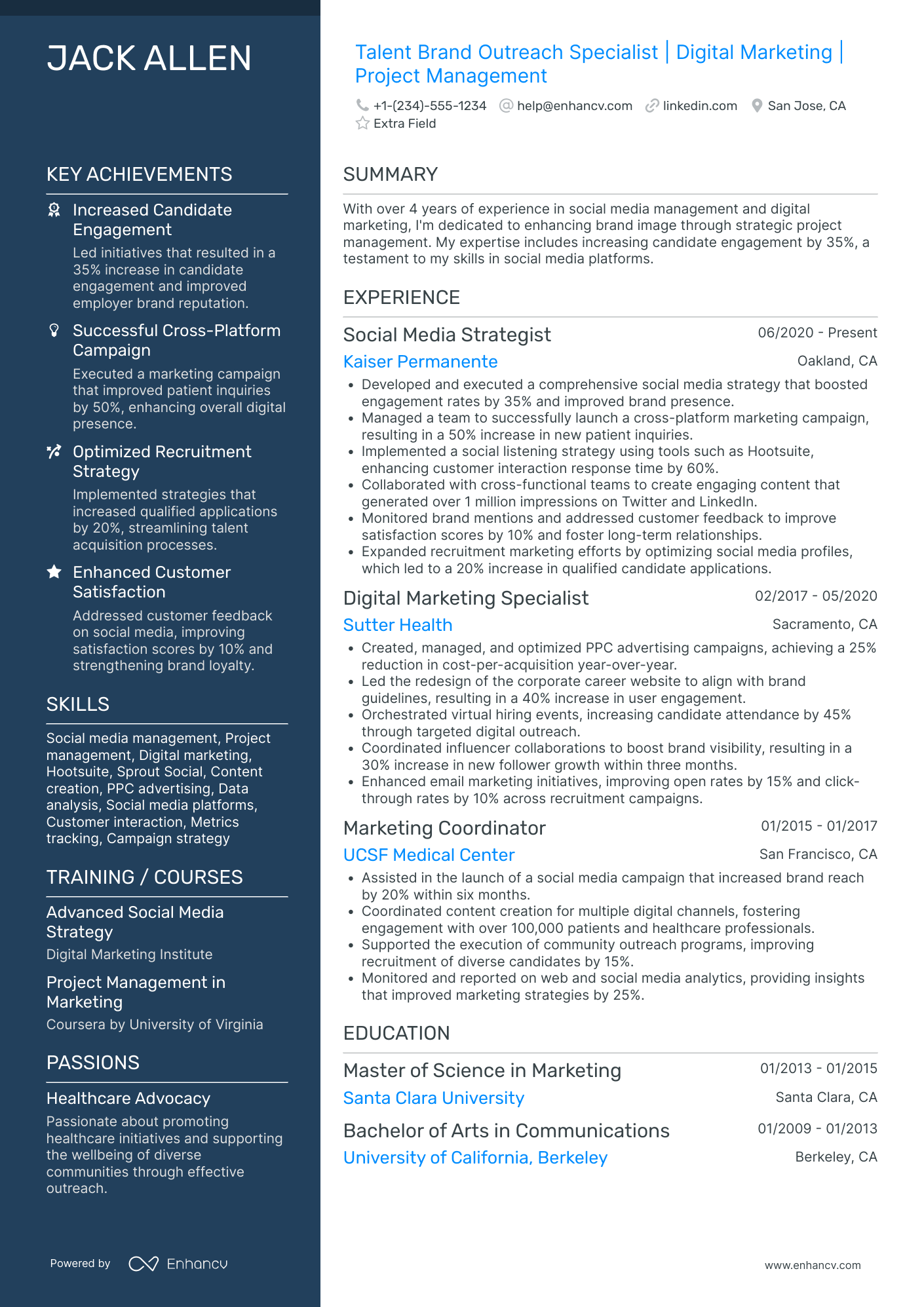 Brand Outreach Manager Resume Example