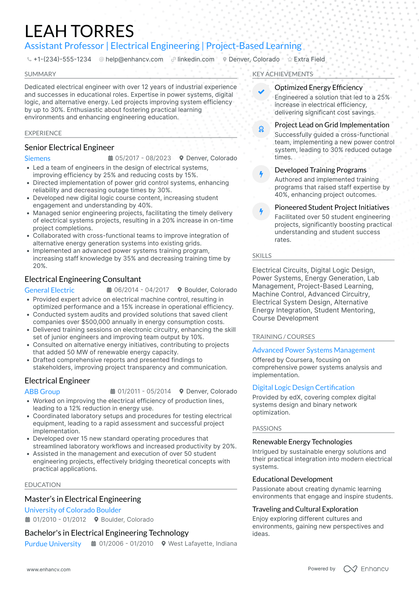 Electrical Engineering Compliance Officer Resume Example