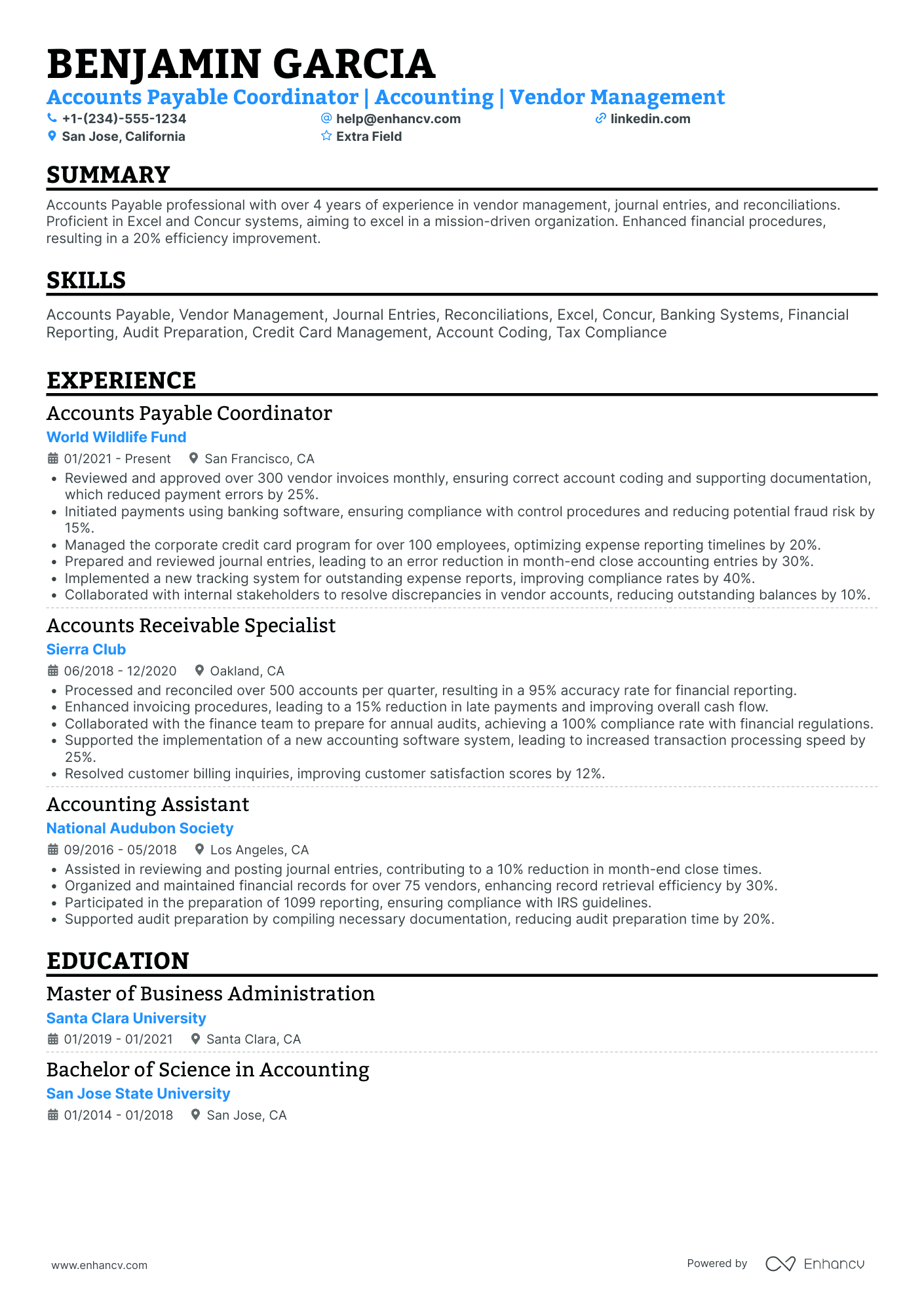 Personal Banking Coordinator Resume Example