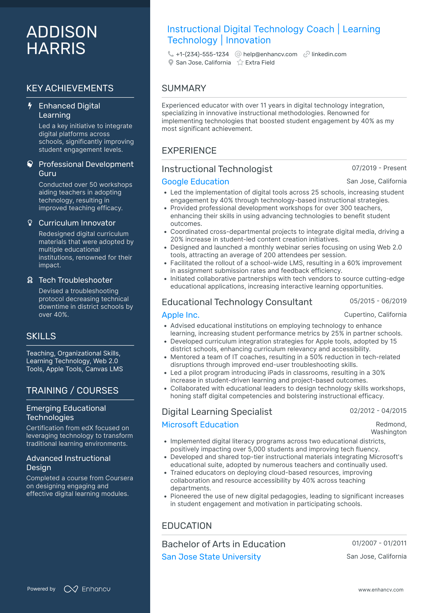 New Teacher Leader Resume Example