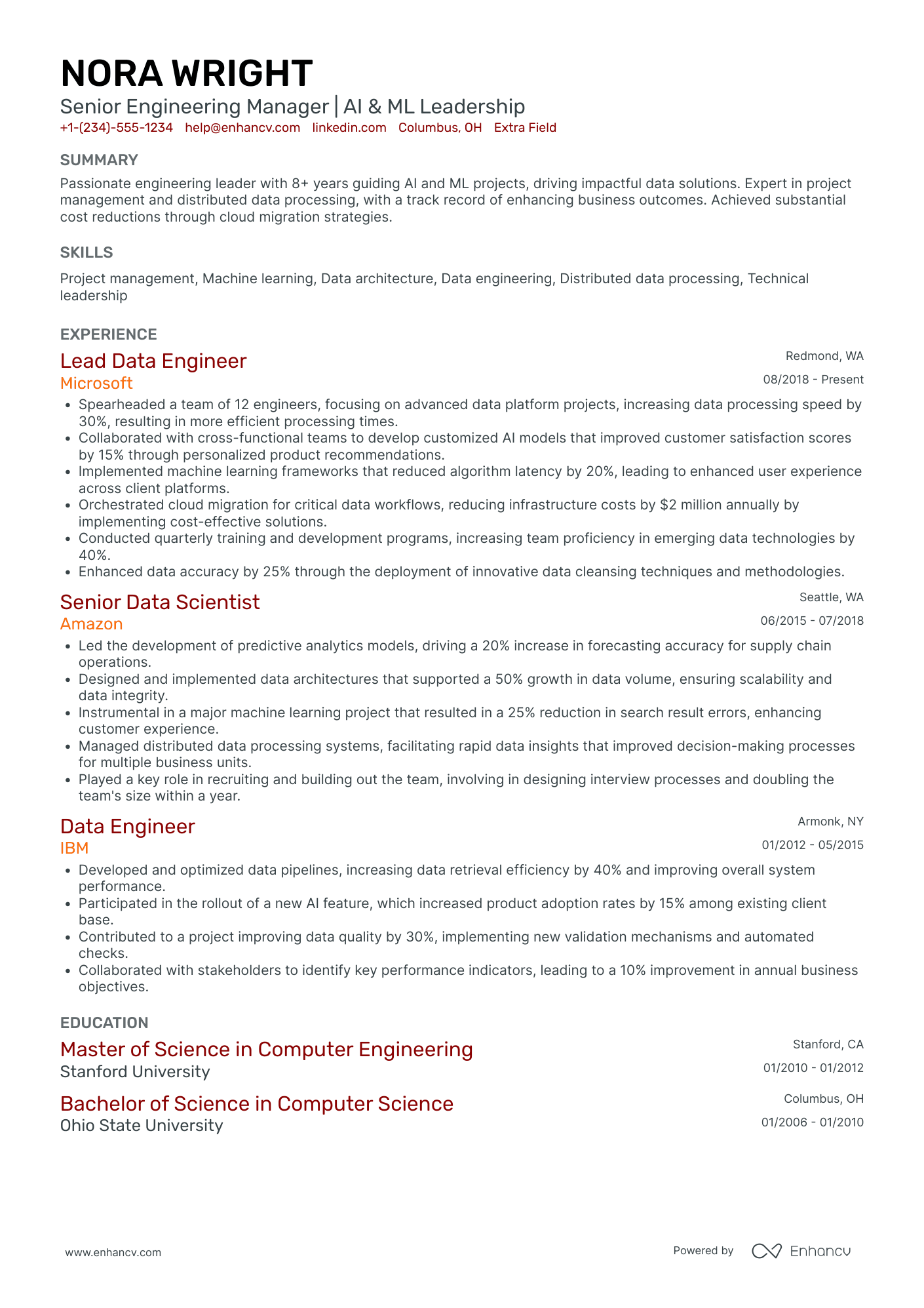 Apple Store Manager Resume Example