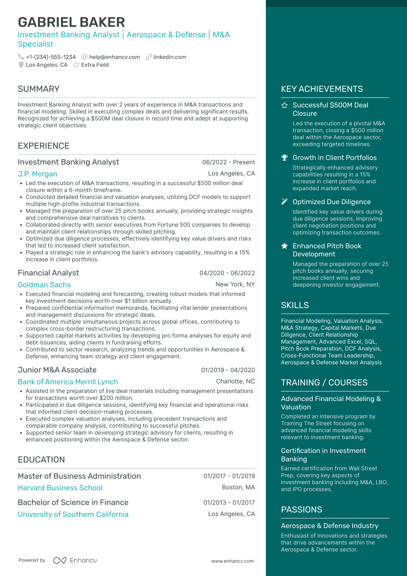 Investment Banking Debt Capital Markets Analyst Resume Example