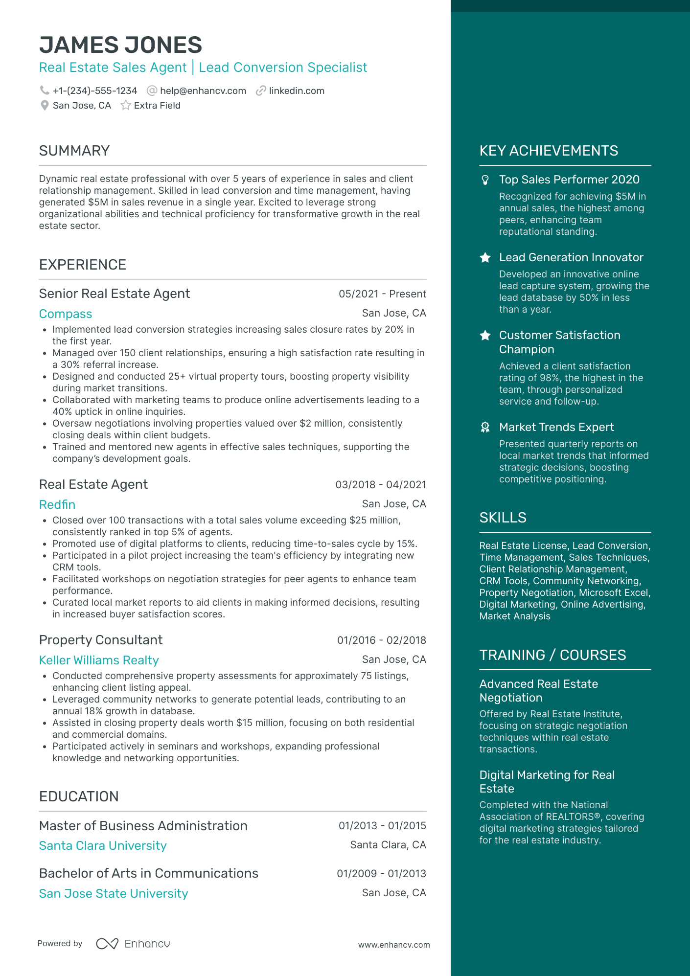 Real Estate Transaction Agent Resume Example