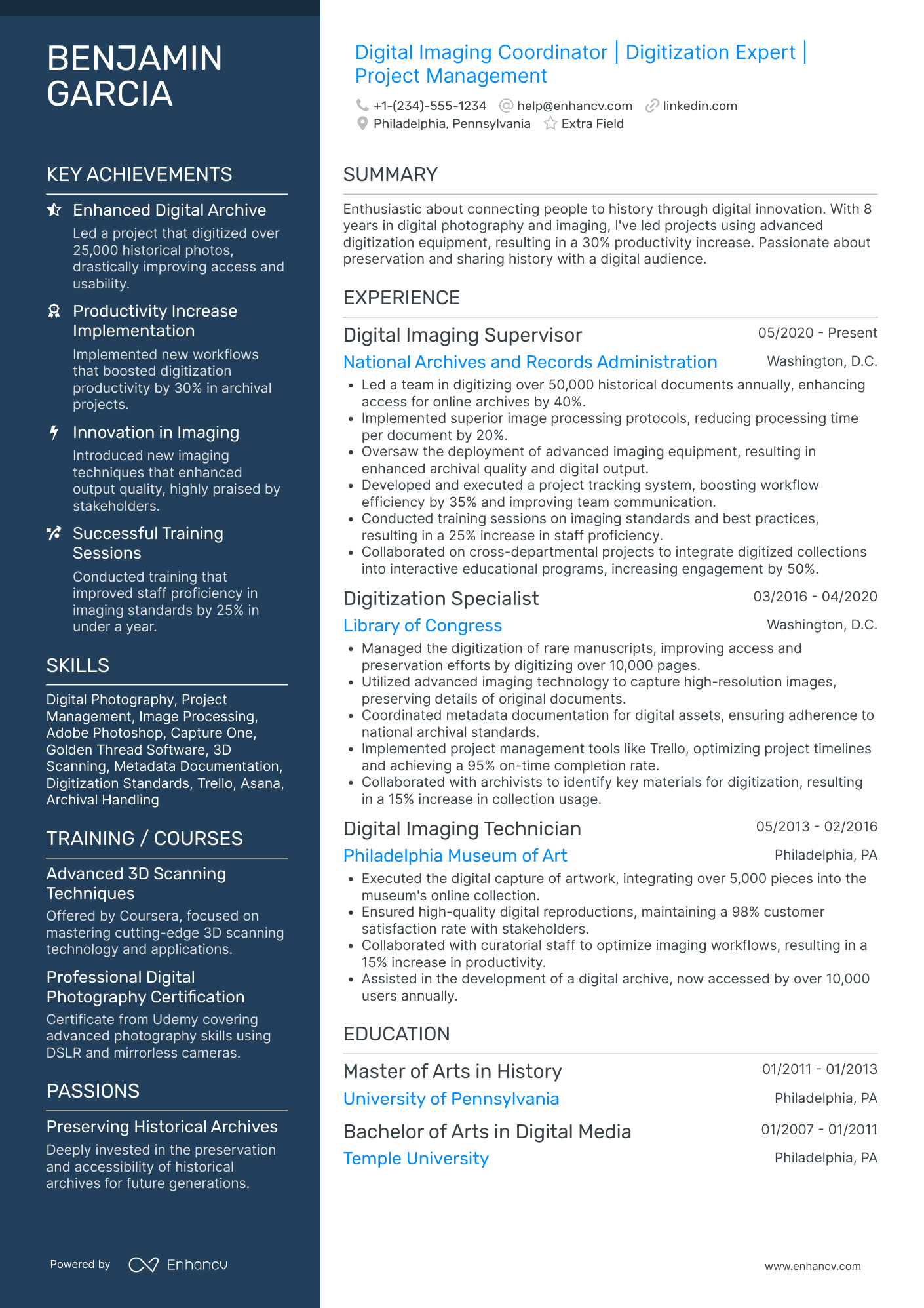 Digital Production Coordinator Resume Example