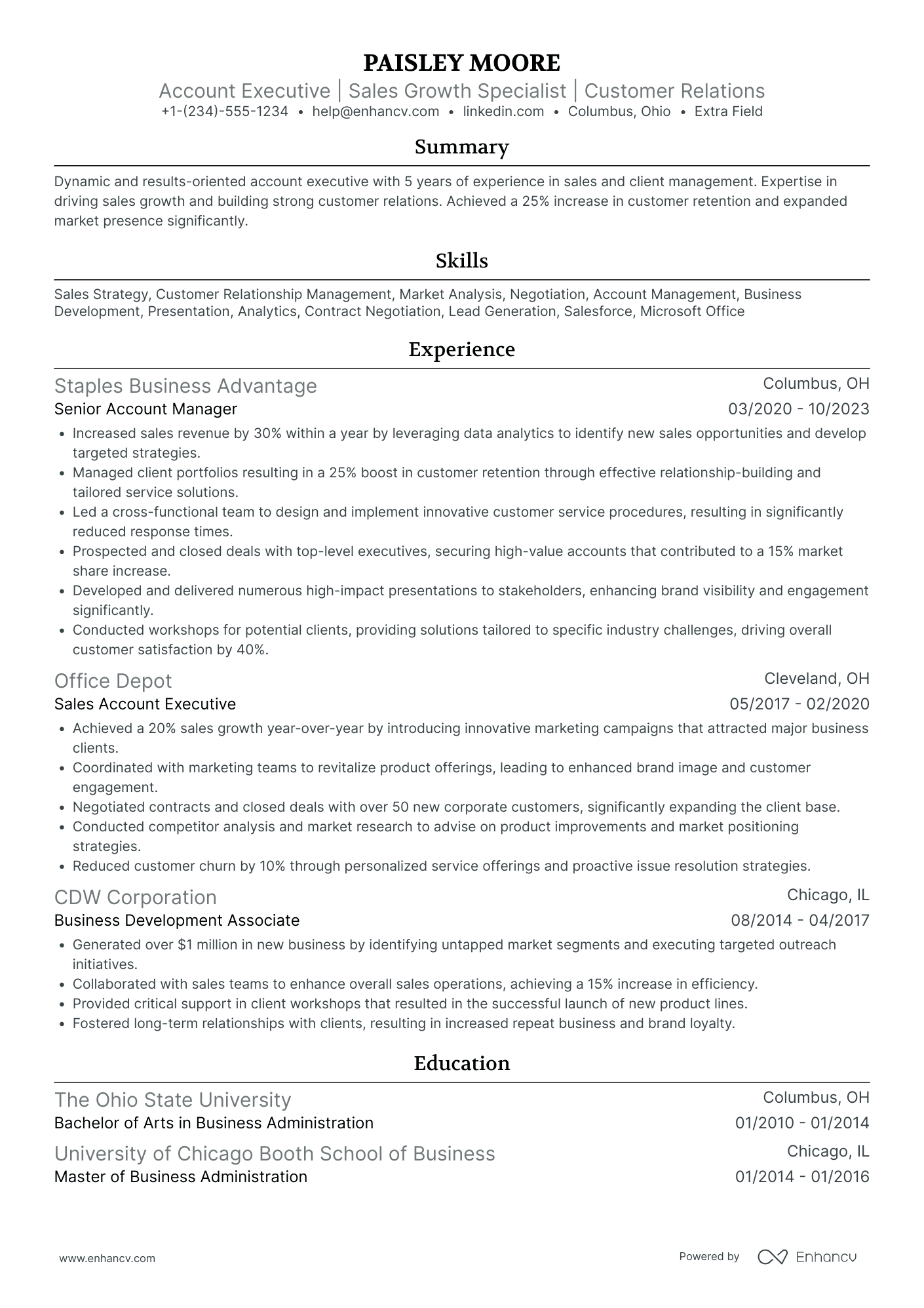 Executive Janitor Resume Example