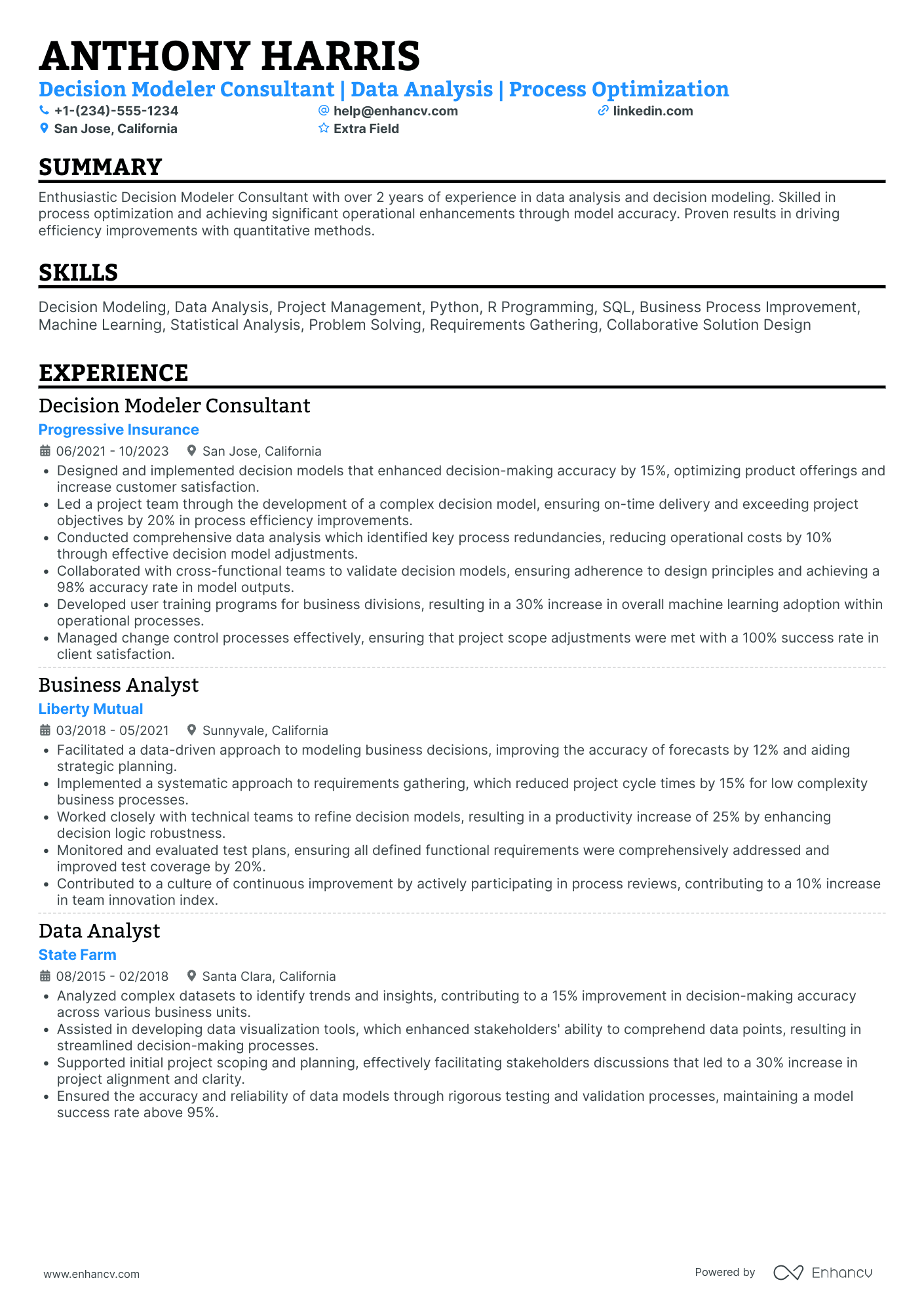 Modeling Consultant Resume Example