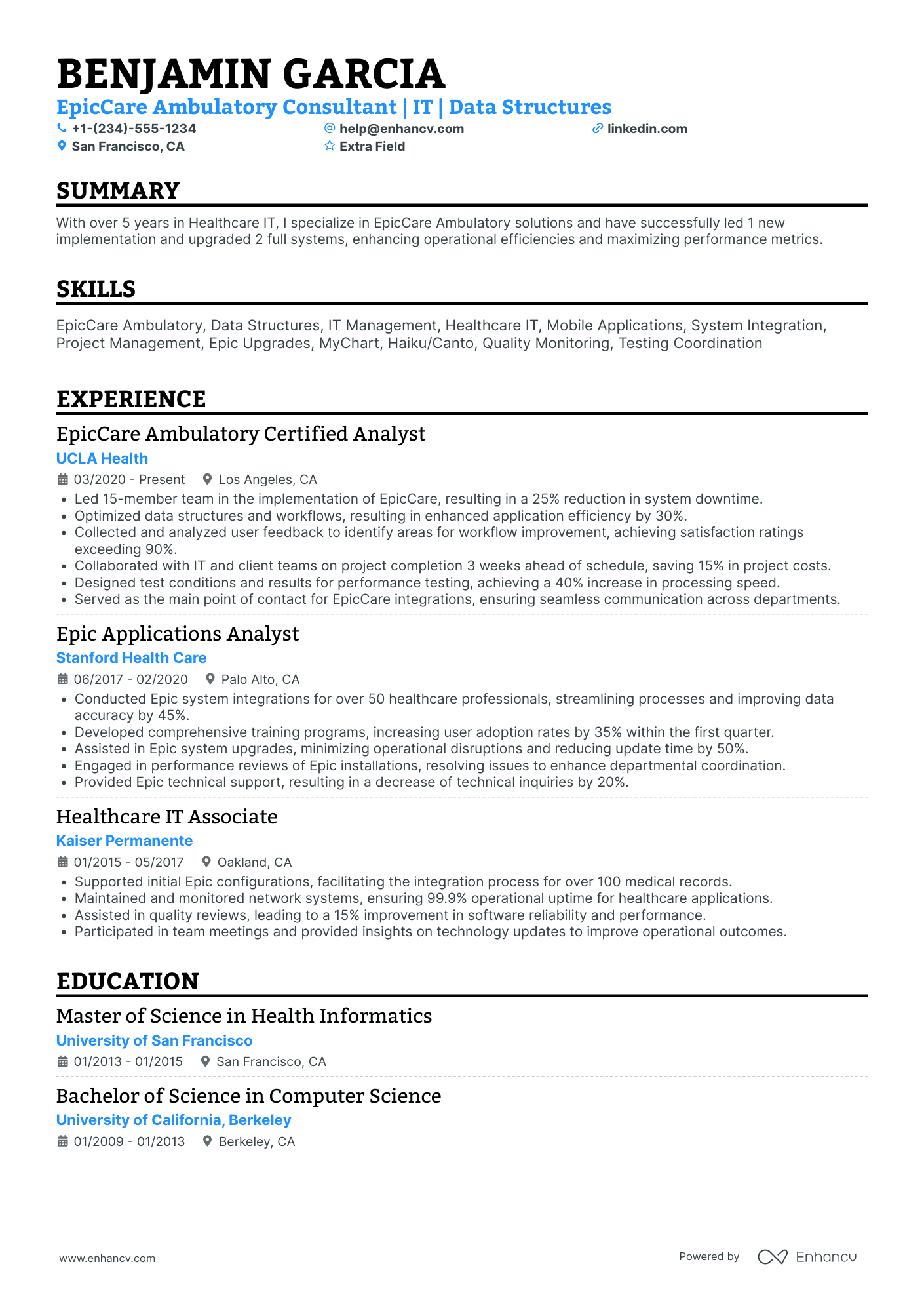 Accenture Healthcare Consultant Resume Example