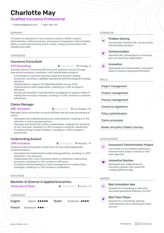 Background Actor Resume Example
