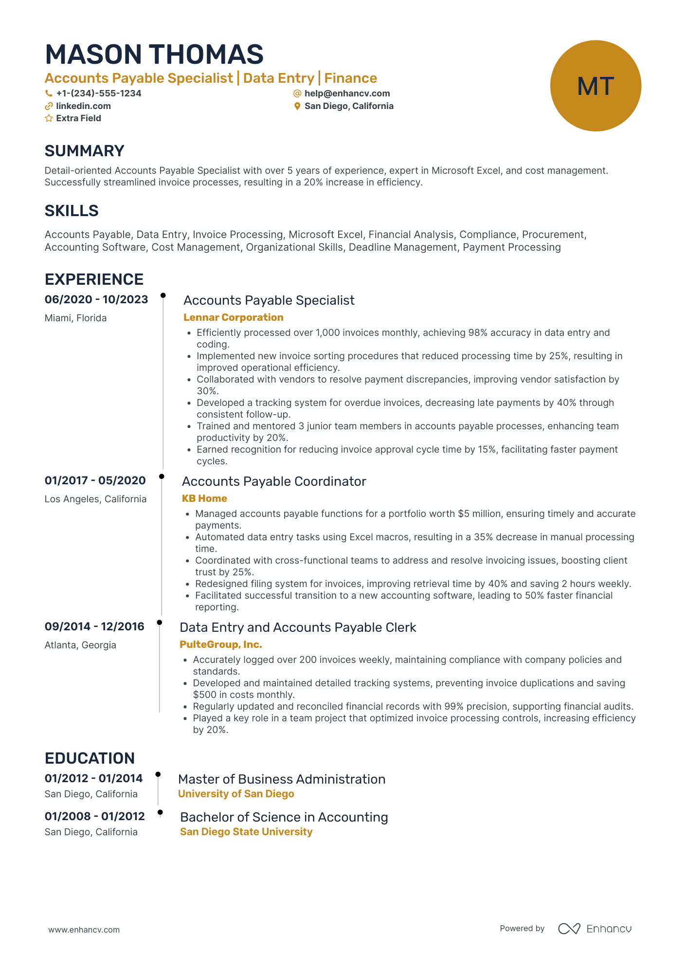 Data Entry Clerk Specialist Resume Example