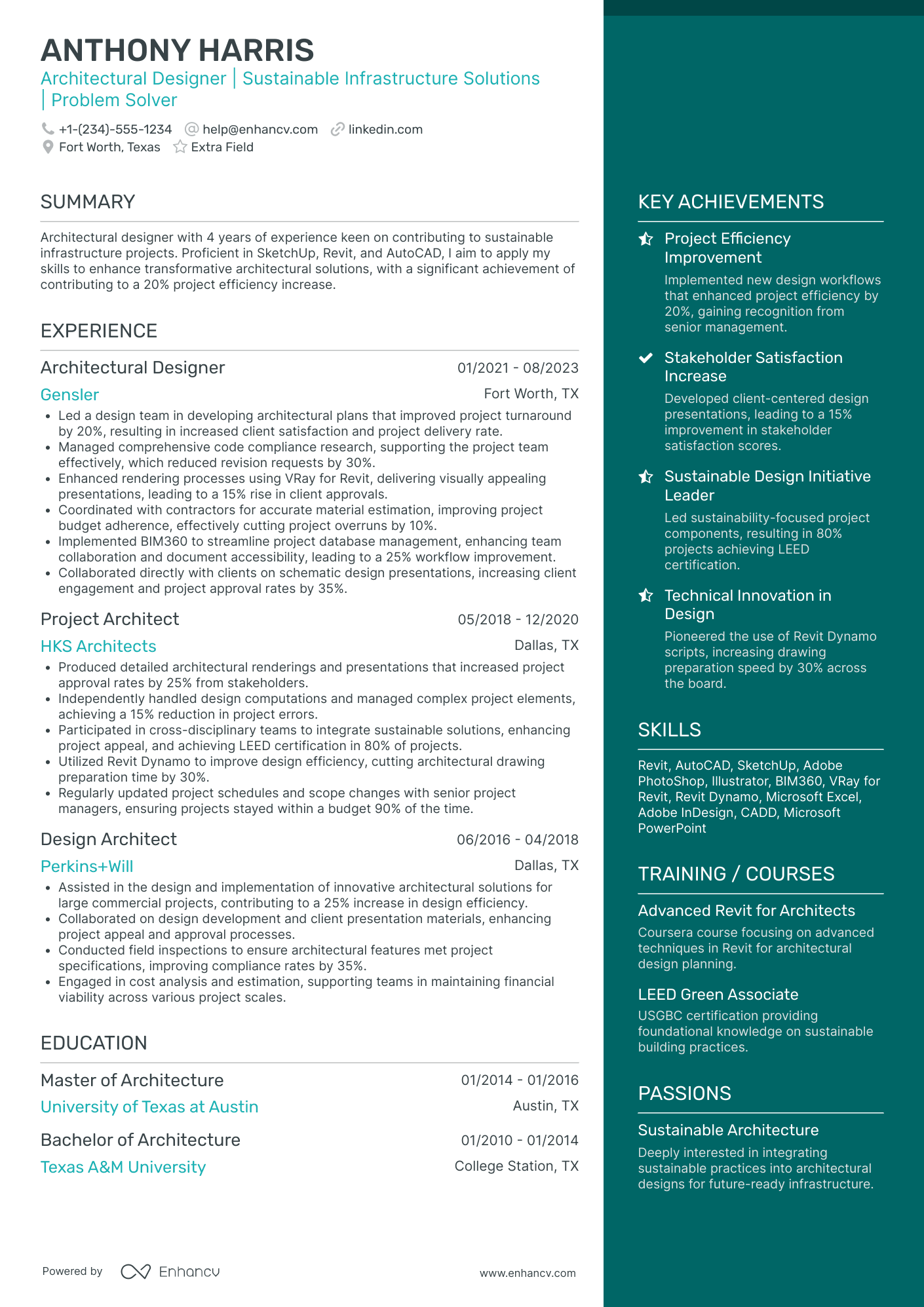 Architectural Illustrator Resume Example