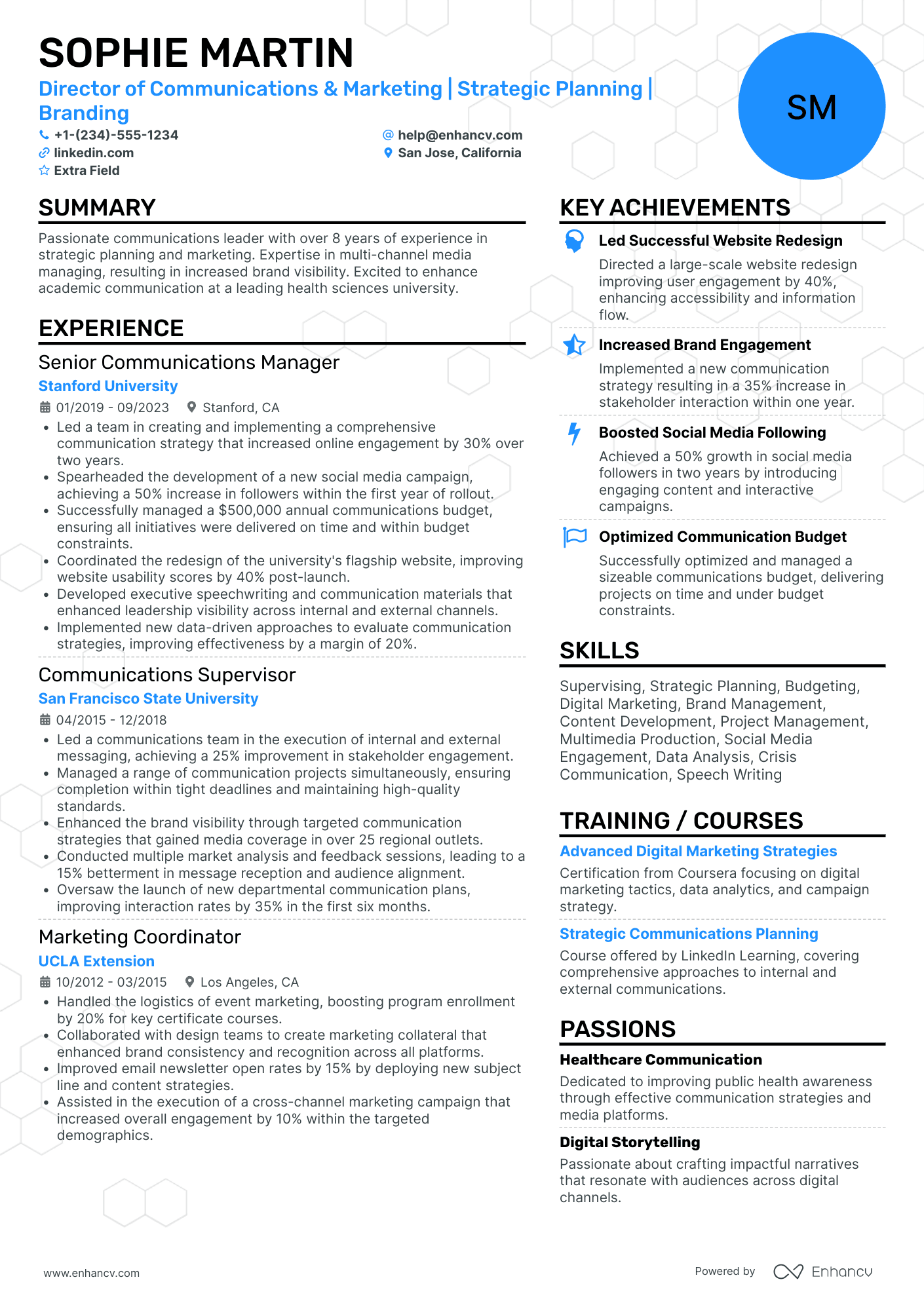 Marketing Communications Director Resume Example