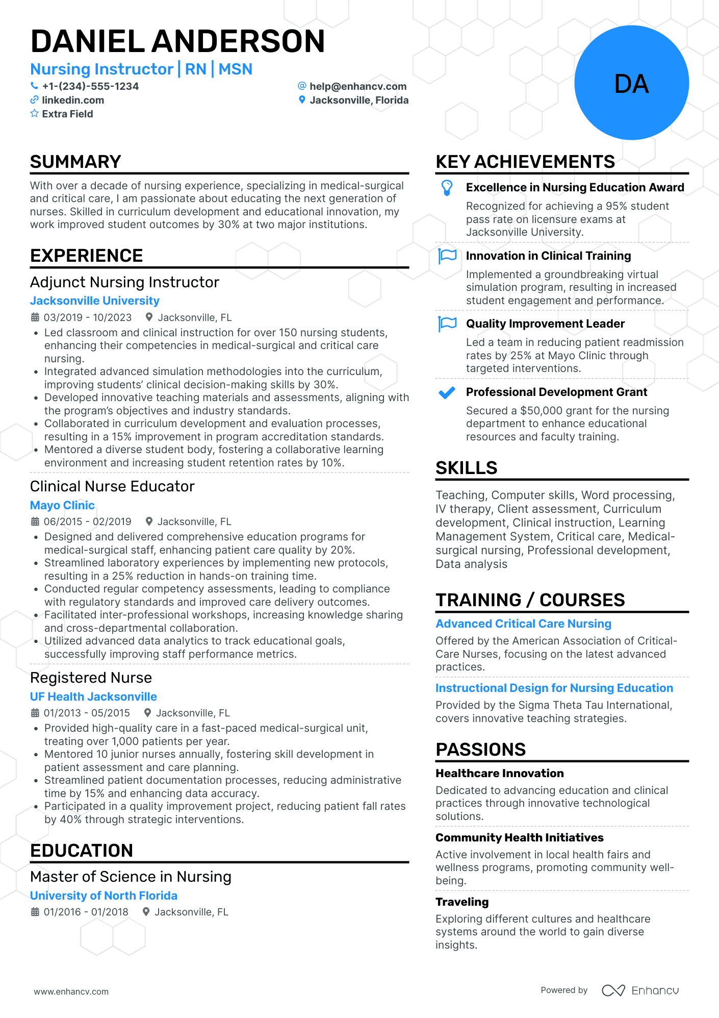 Nursing Student Volunteer Resume Example