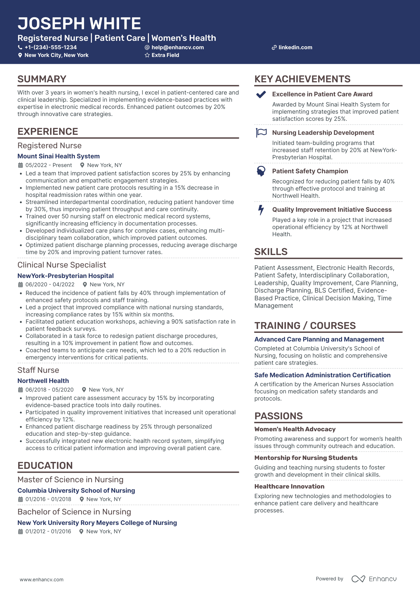 Labor and Delivery Travel Nurse Resume Example