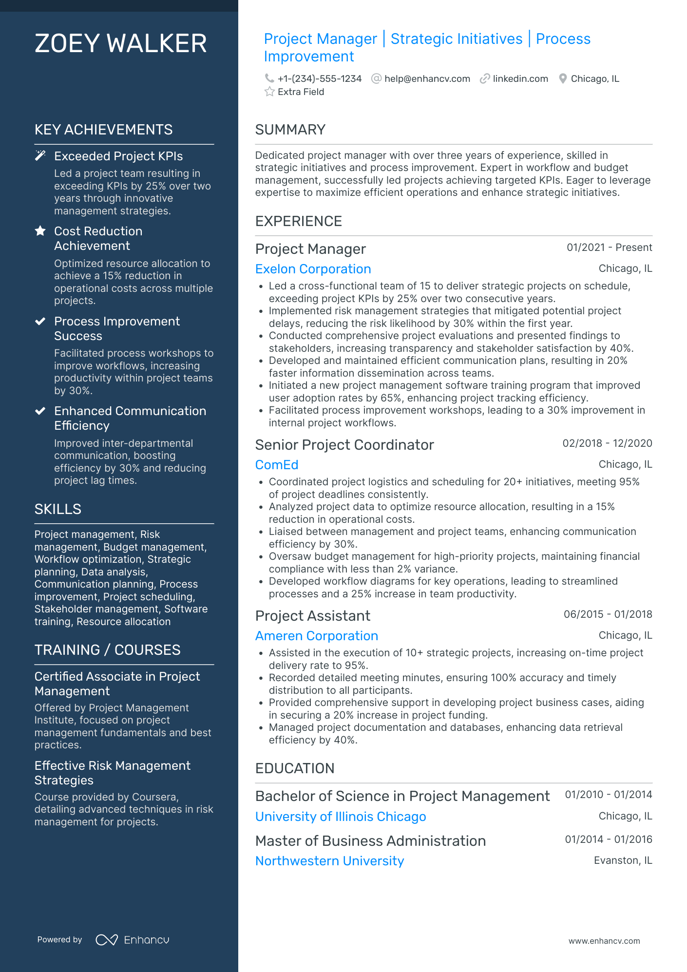 Project Logistics Coordinator Resume Example