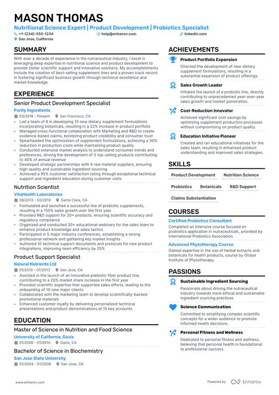 Technical Manager Resume Example