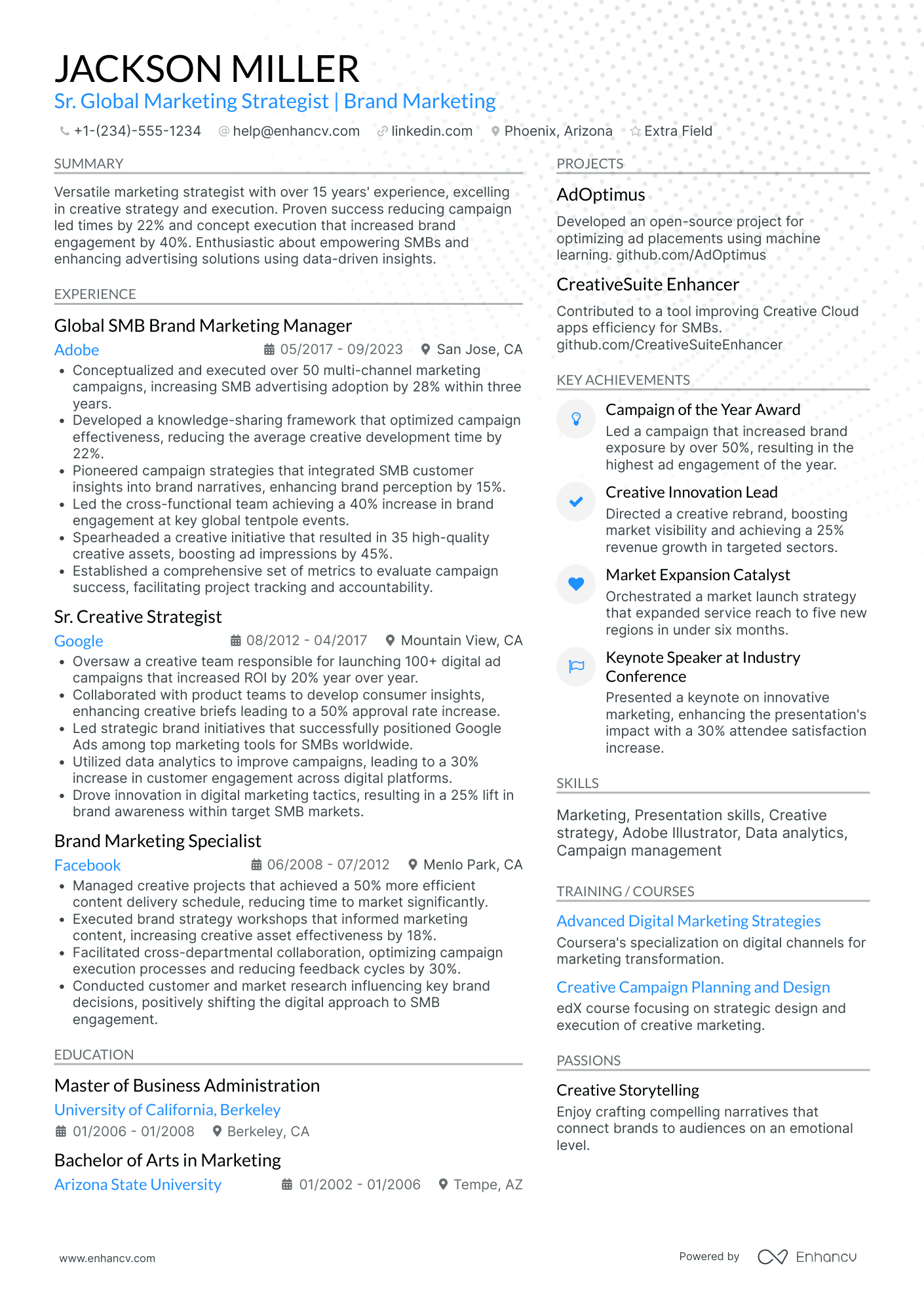 Amazon Advertising Strategist Resume Example